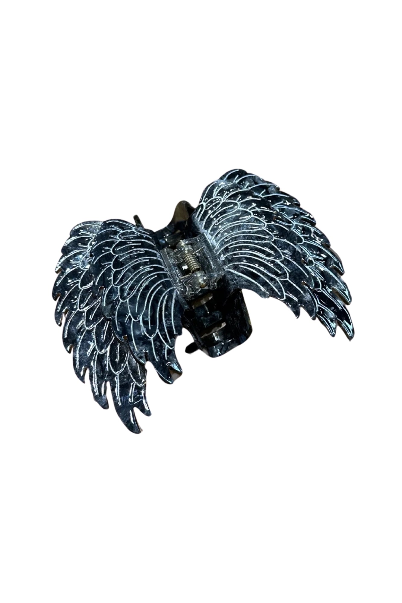 HAND PAINTED ANGEL WINGS CLAW HAIR CLIP