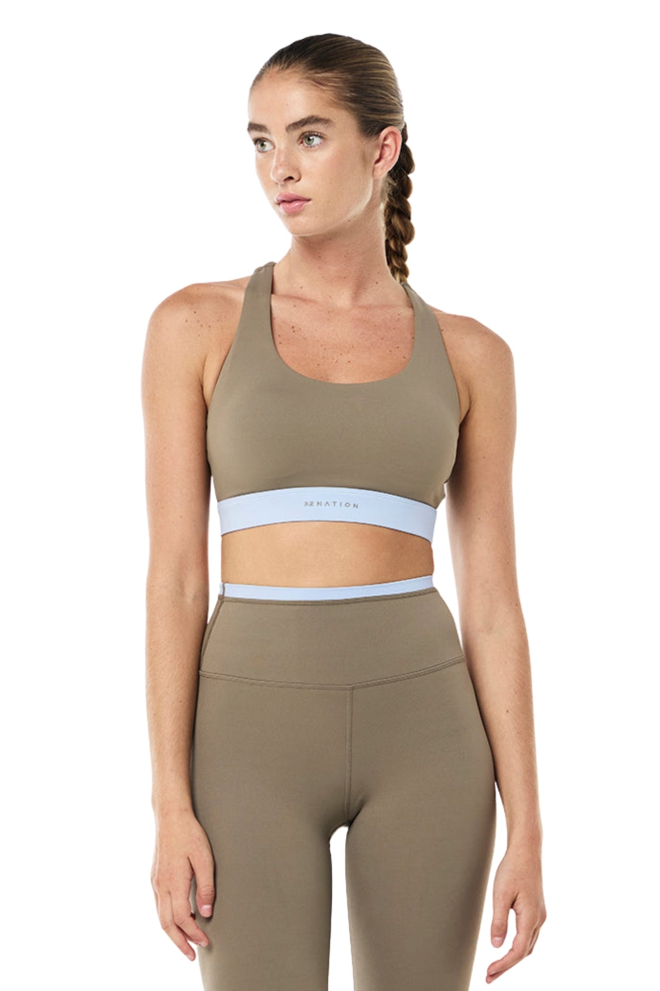 FREQUENCY SPORTS BRA FAWN DUSTY BLUE