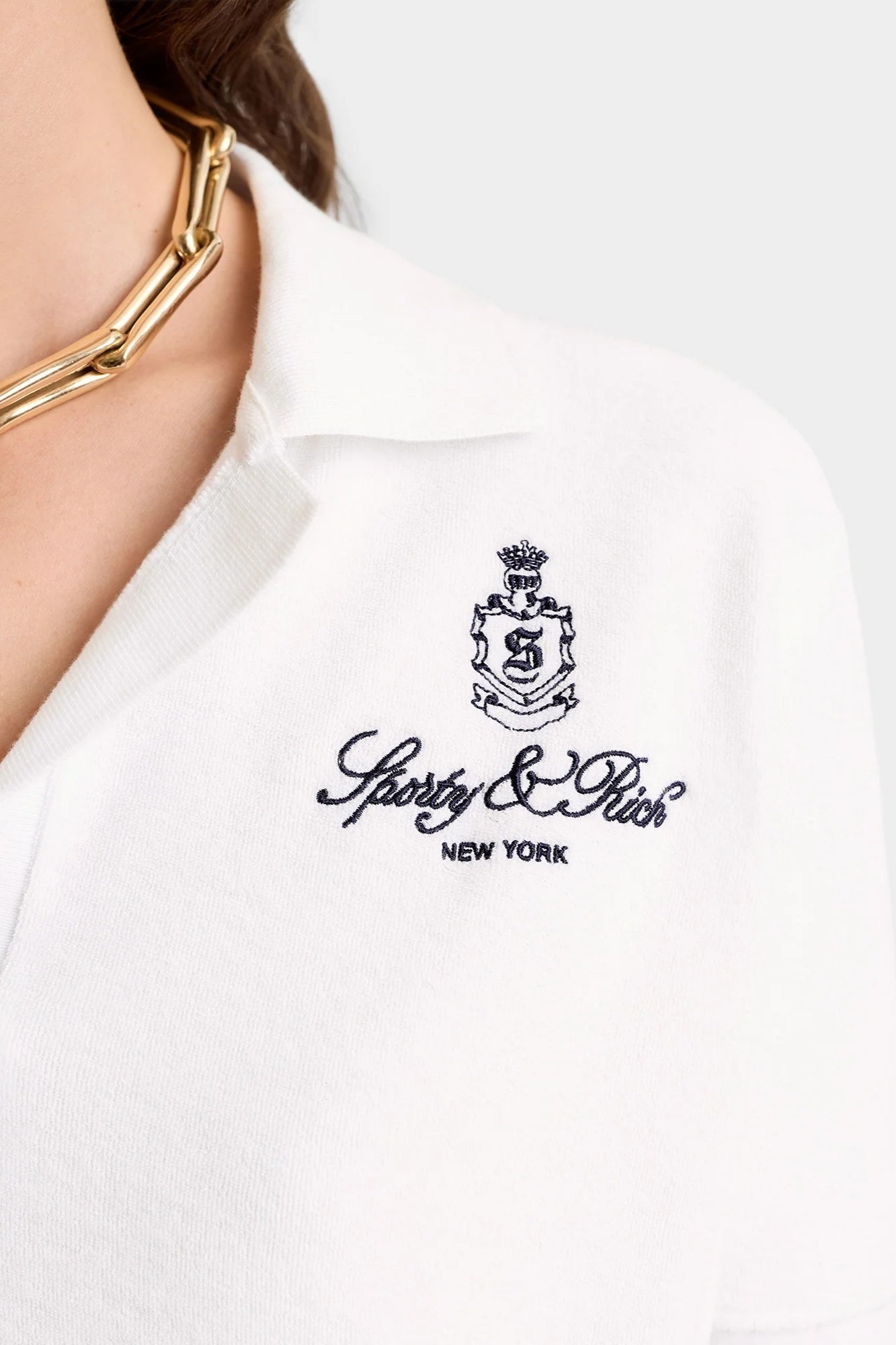 VENDOME TERRY WHITE POLO