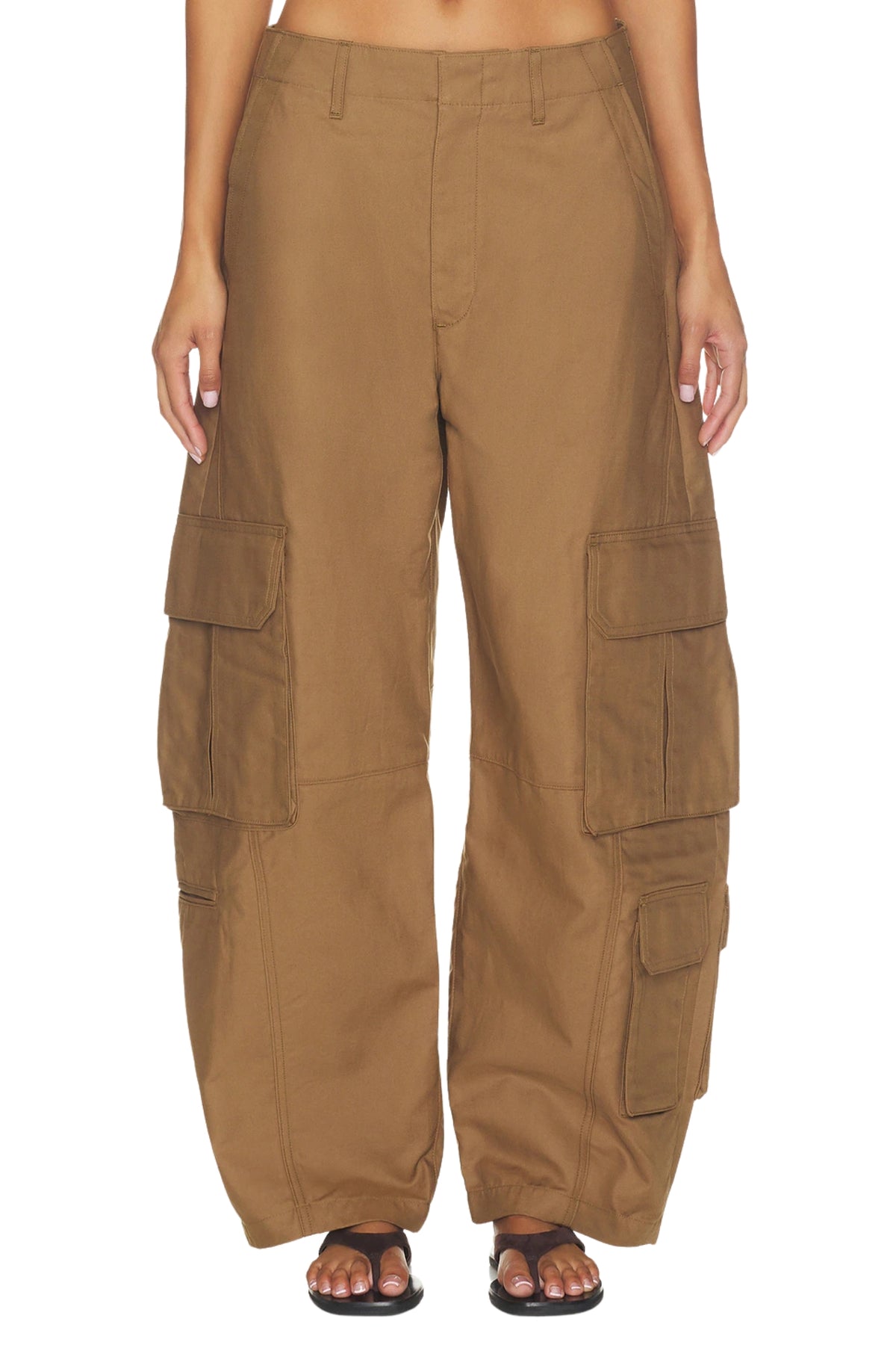 AMBIKA UTILITY PANT IN SATEEN TOFFEE