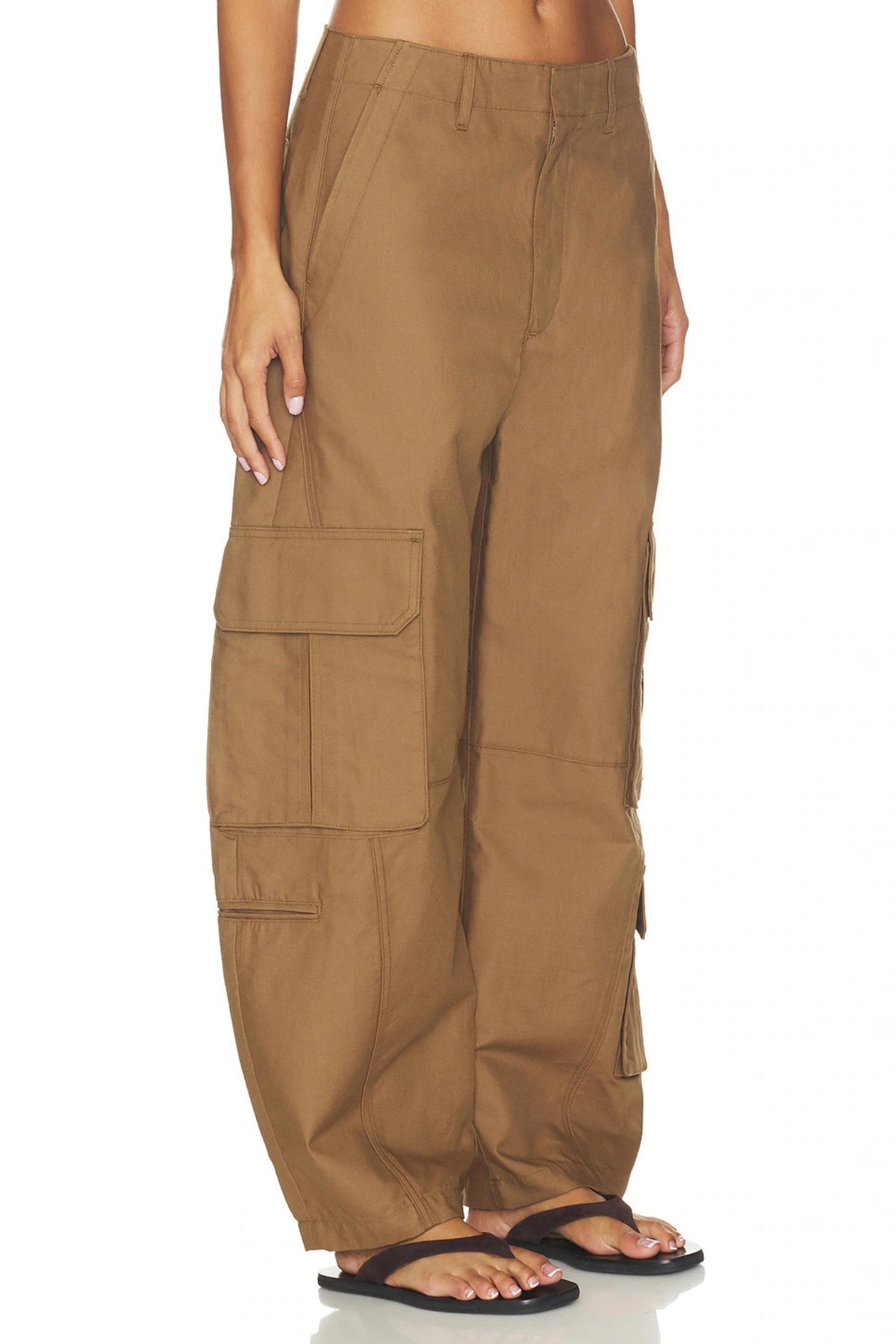 AMBIKA UTILITY PANT IN SATEEN TOFFEE