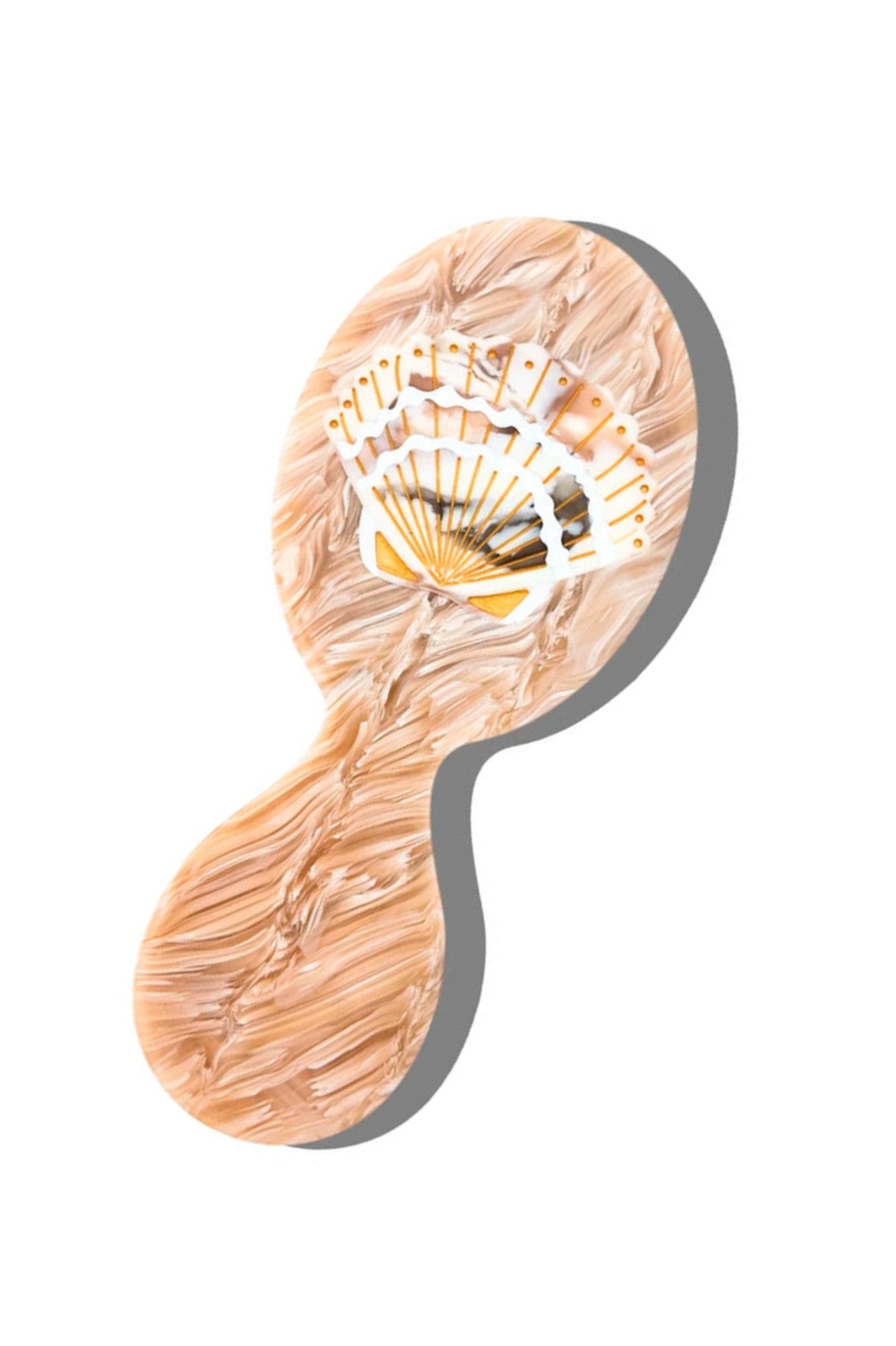 HAND PAINTED SEASHELL HANDBAG HERO BRUSH