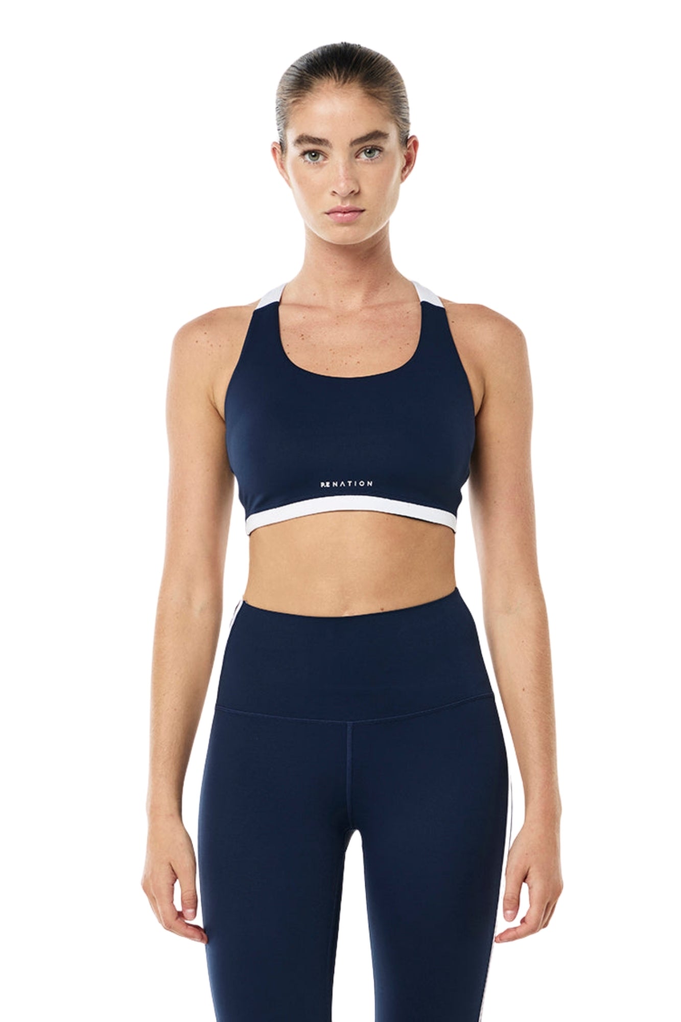 HIGHGATE SPORTS BRA DARK NAVY OPTIC WHITE