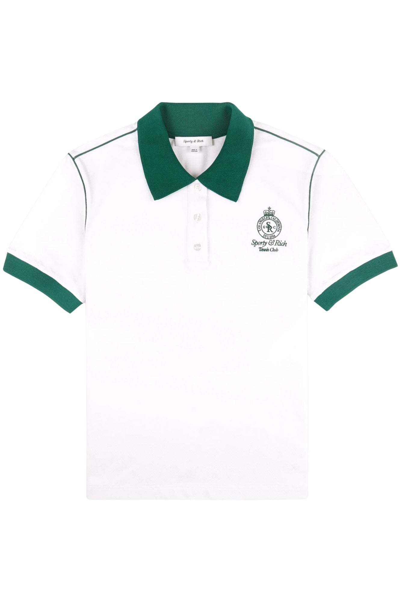 CROWN 70S PIQUE WHITE ALPINE POLO