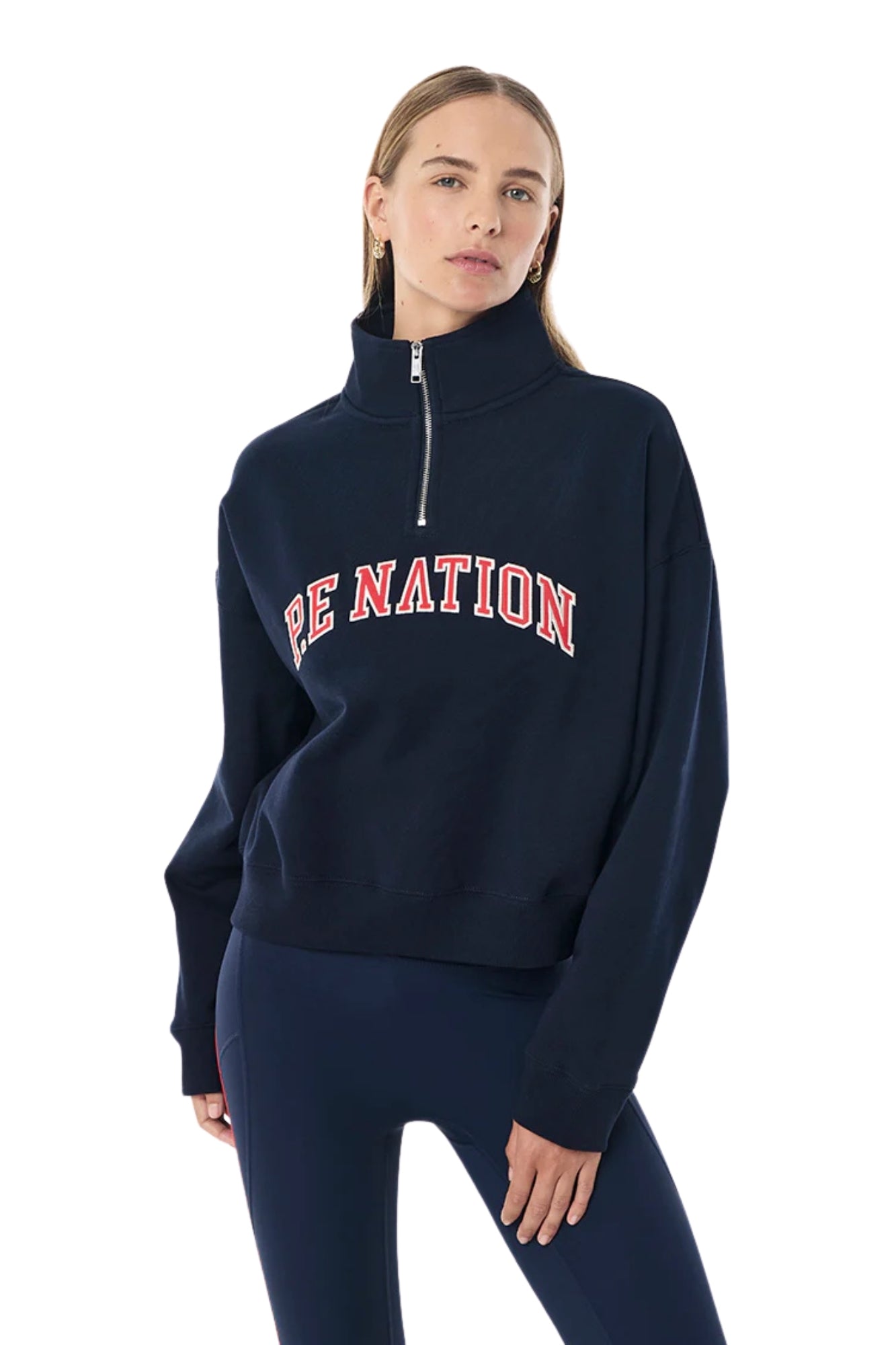 LEGACY QUARTER ZIP SWEAT IN DARK NAVY