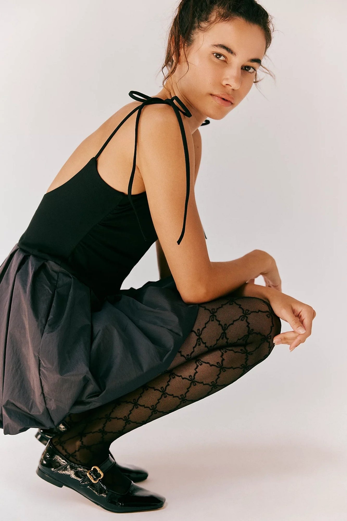 RIBBON CHAIN BLACK TIGHT