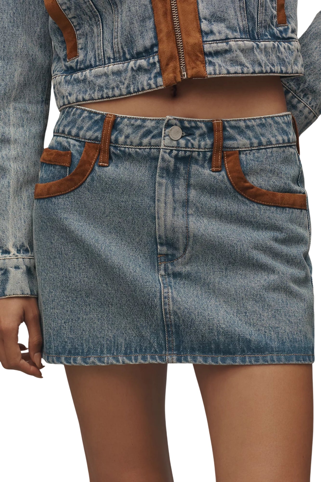 RODEO DRIVE LIGHT VINTAGE INDIGO SKIRT