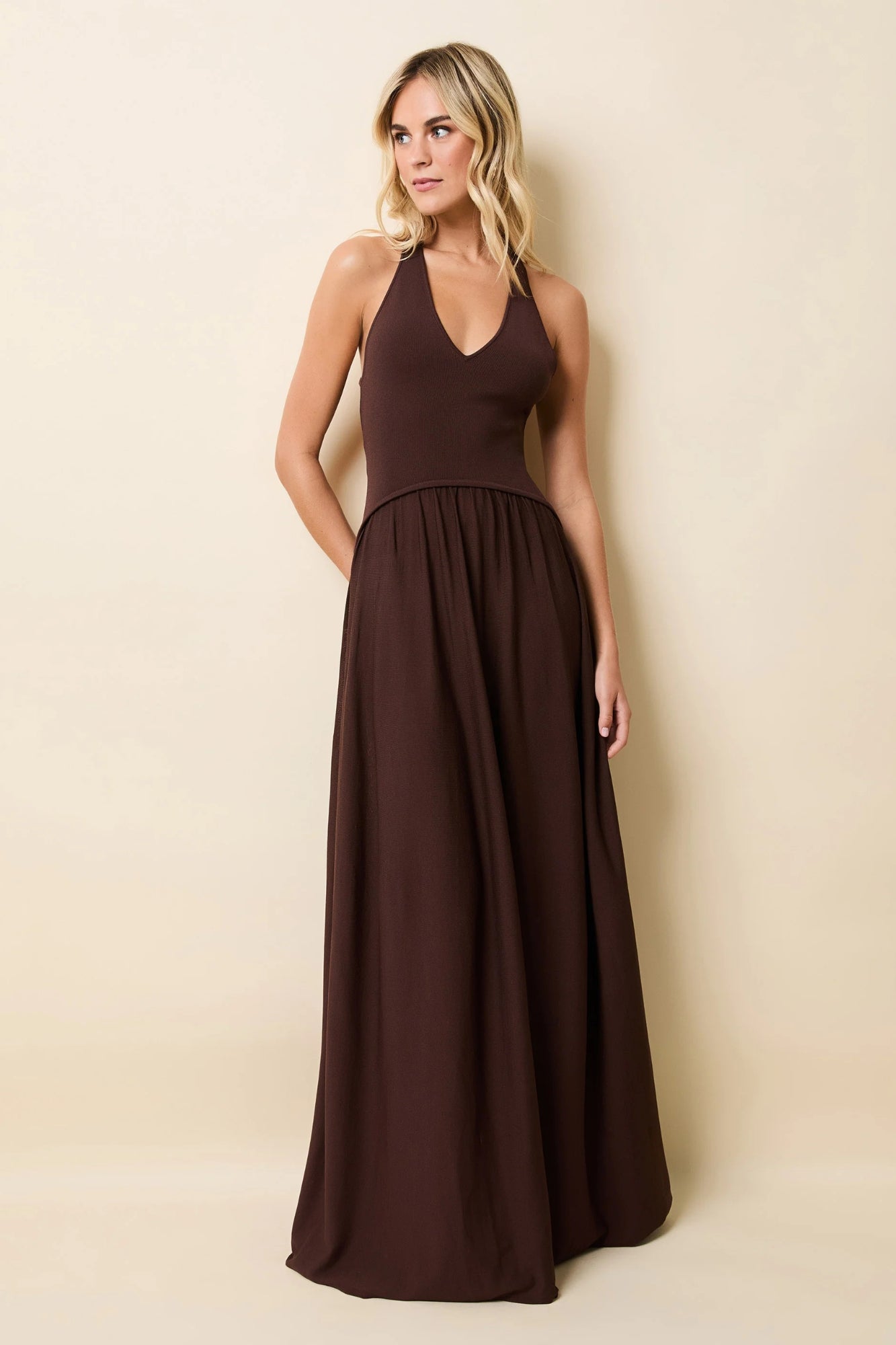 THE MAGGIE RAISIN BROWN DRESS