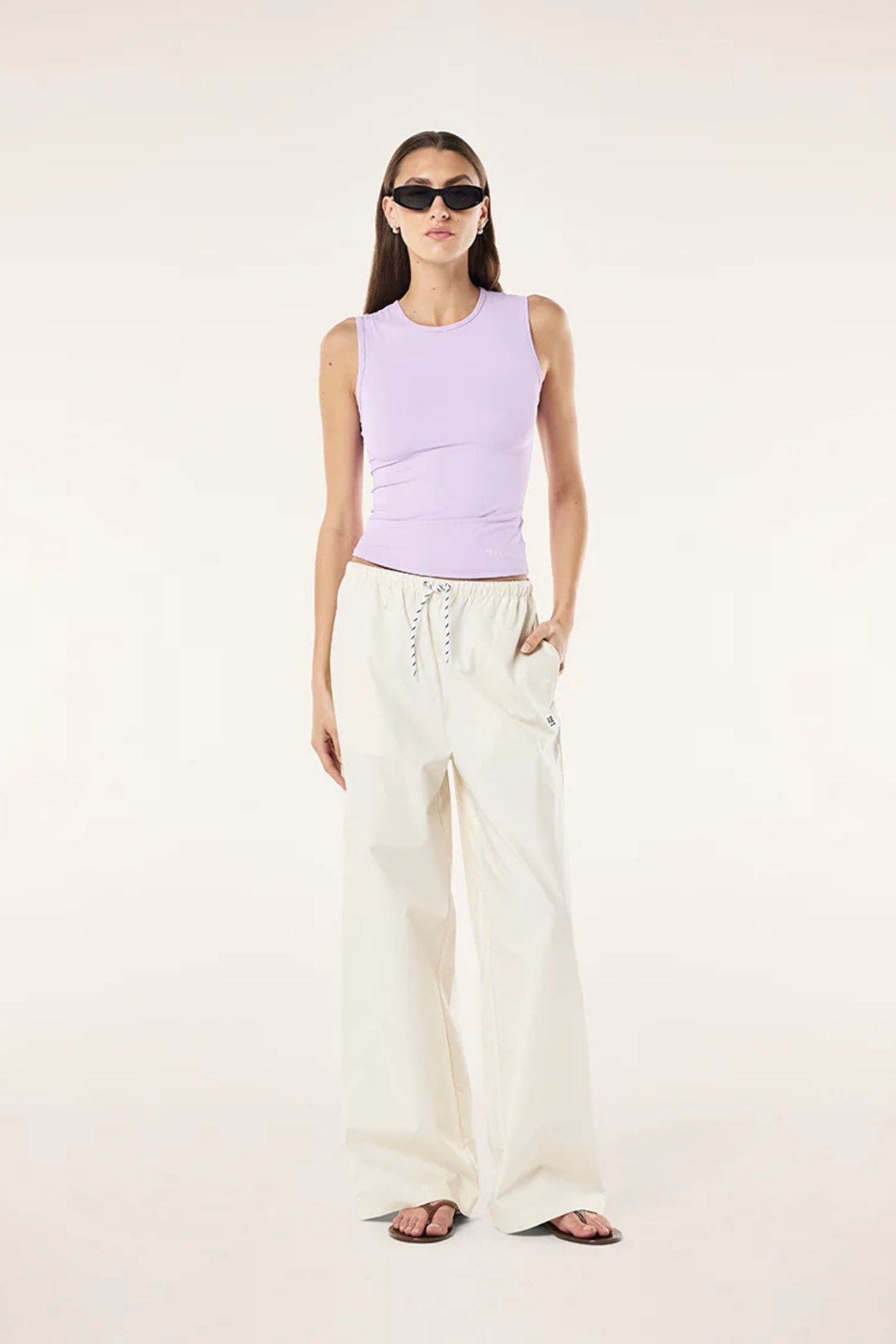 ACE COTTON POPLIN PANTS IN WHISPER WHITE