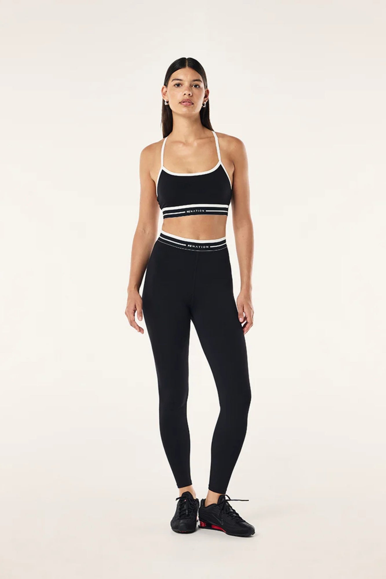 AVANT FULL LENGTH LEGGING IN BLACK AND WHISPER WHITE