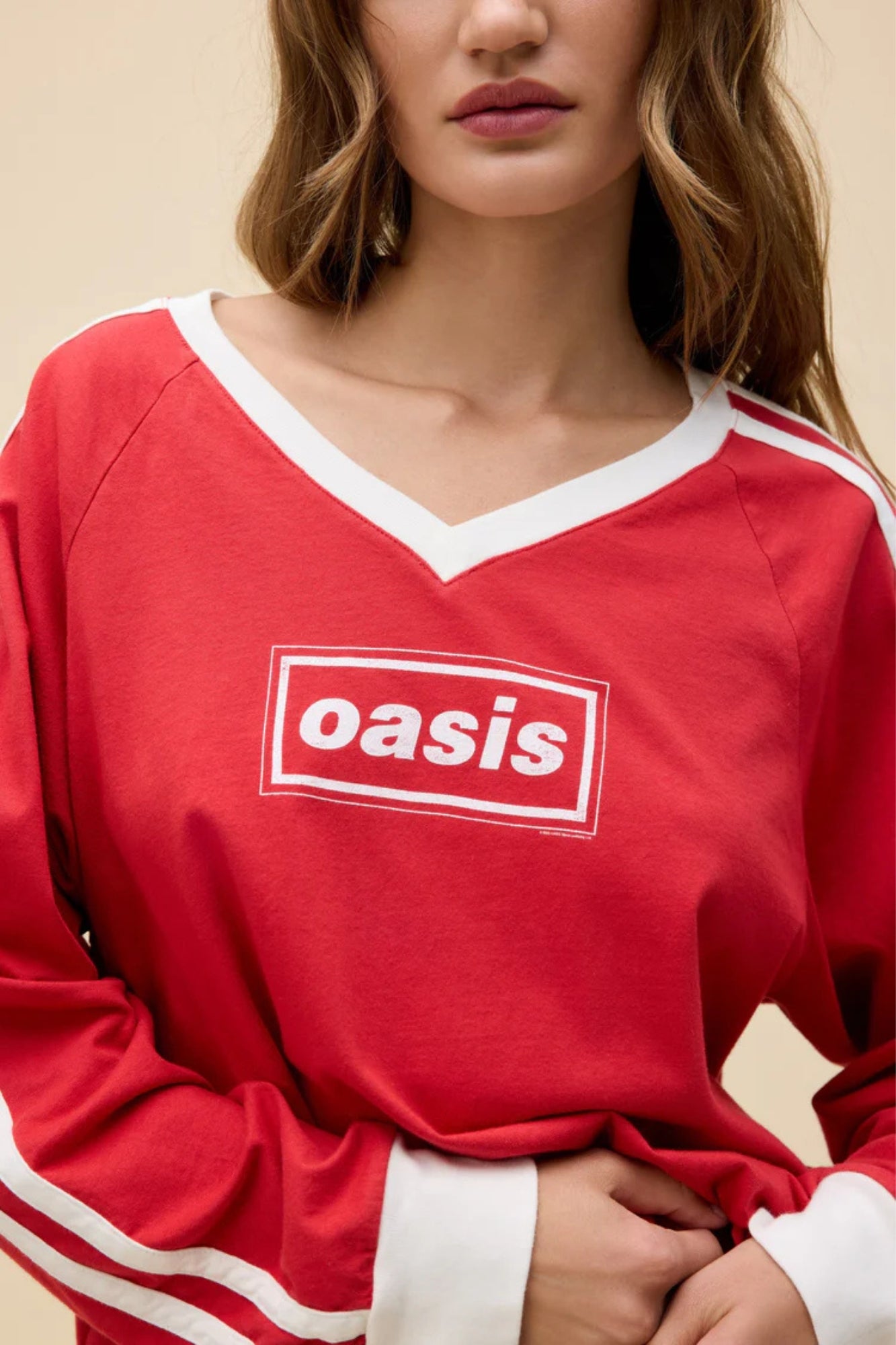 OASIS BOX CLUB FIRE RED LOGO LONG SLEEVE