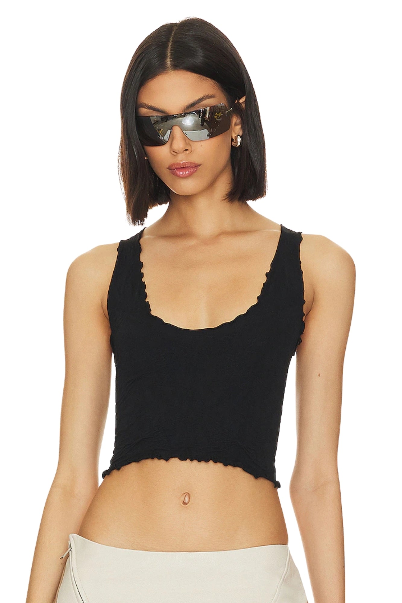 HERE FOR YOU BLACK CAMI