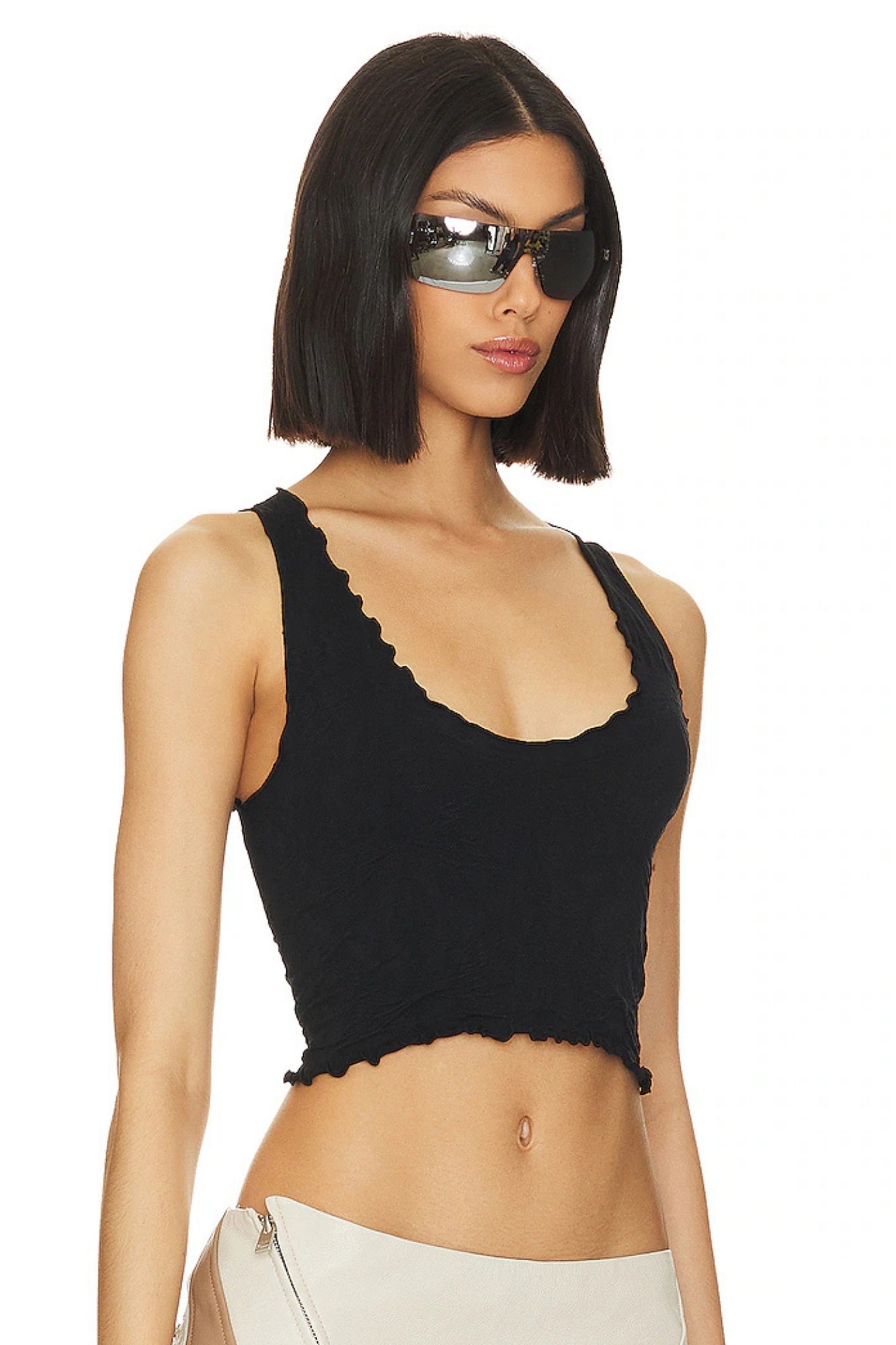 HERE FOR YOU BLACK CAMI