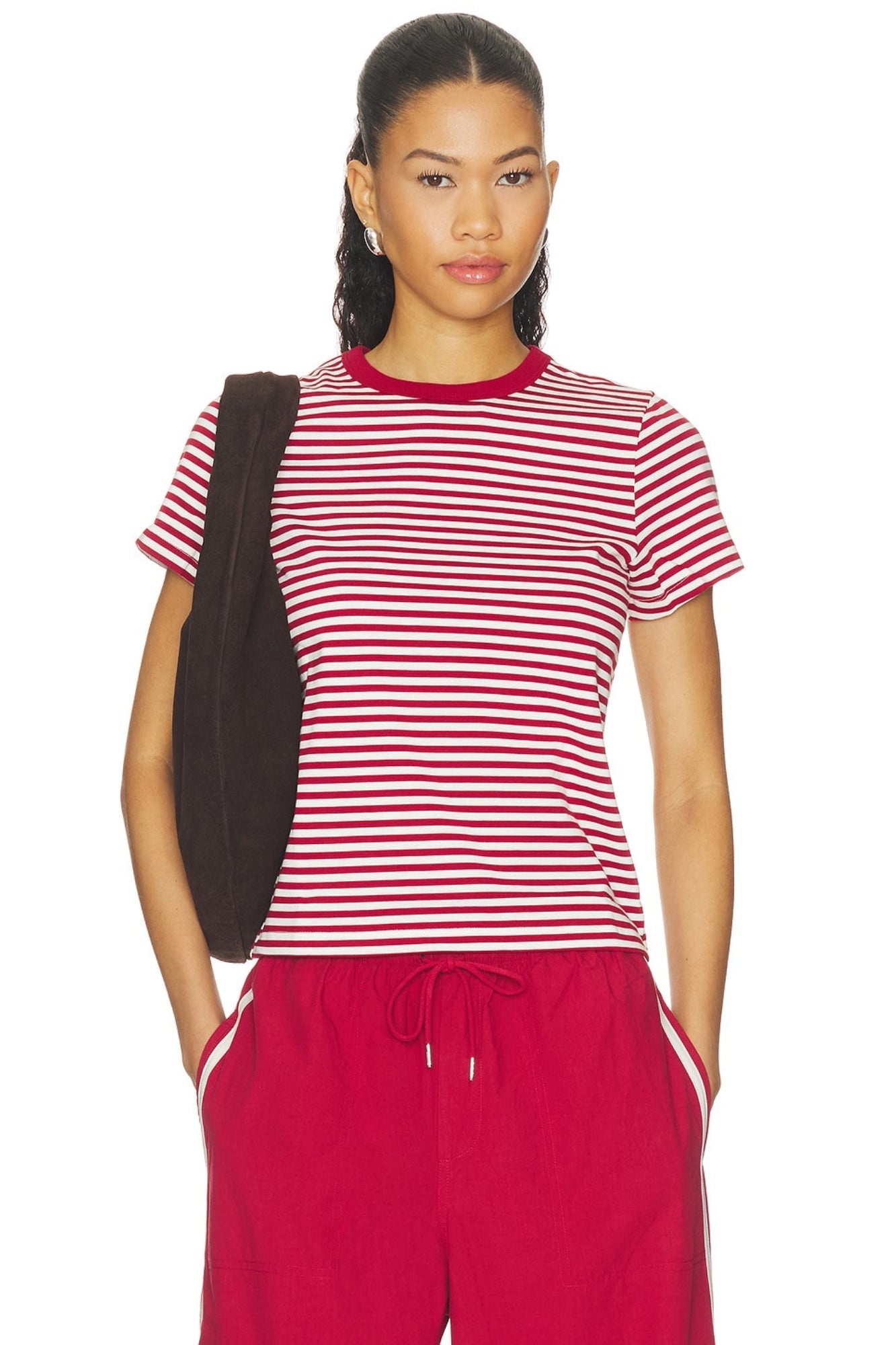 ALBA SHRUNKEN TEE IN RACER RED
