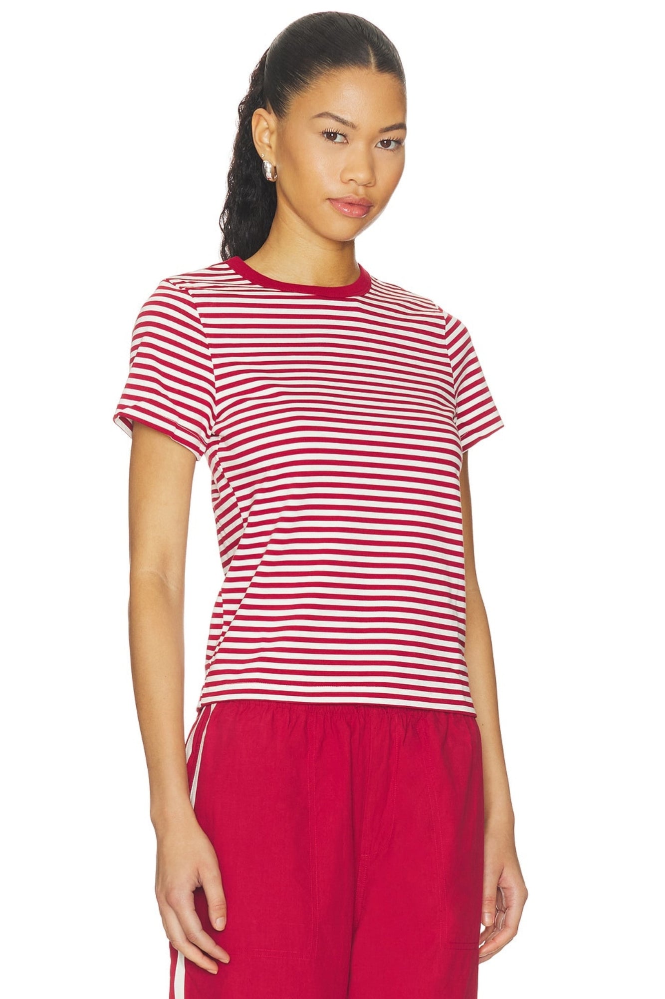 ALBA SHRUNKEN TEE IN RACER RED
