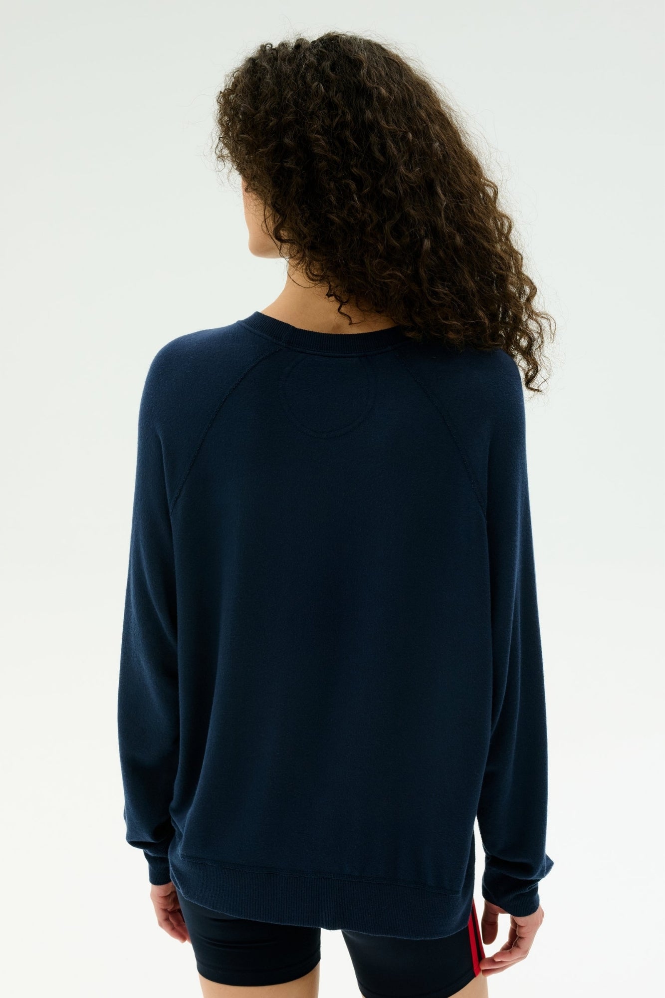 ANDIE OVERSIZED FLEECE INDIGO SWEATSHIRT