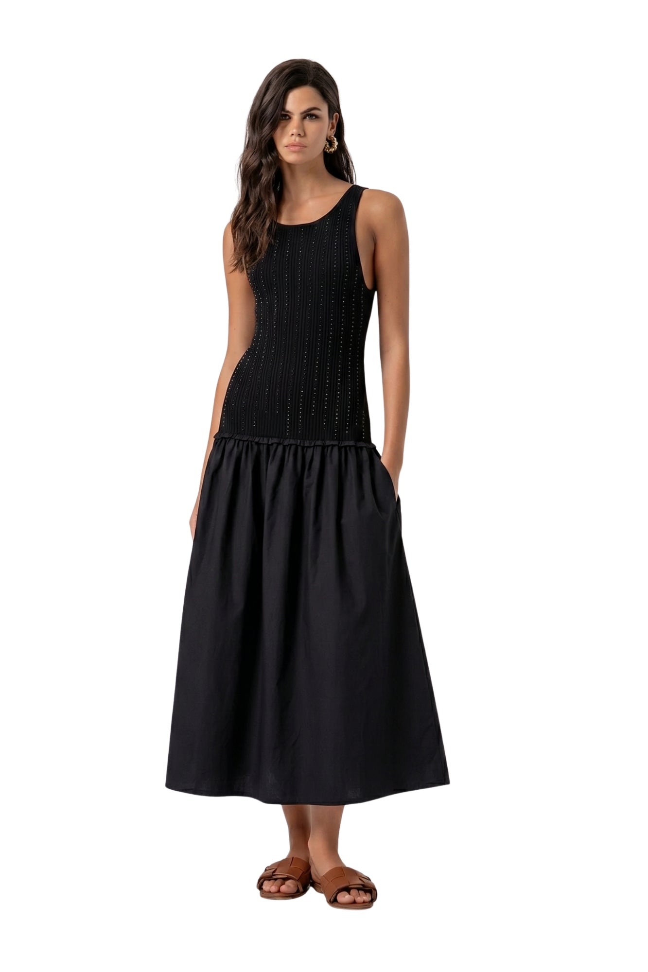 LONG DRESS REGULAR FIT IN BLACK
