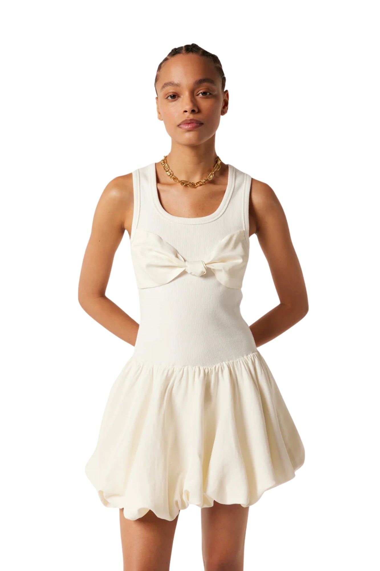 RAXANE WHISPER WHITE DRESS