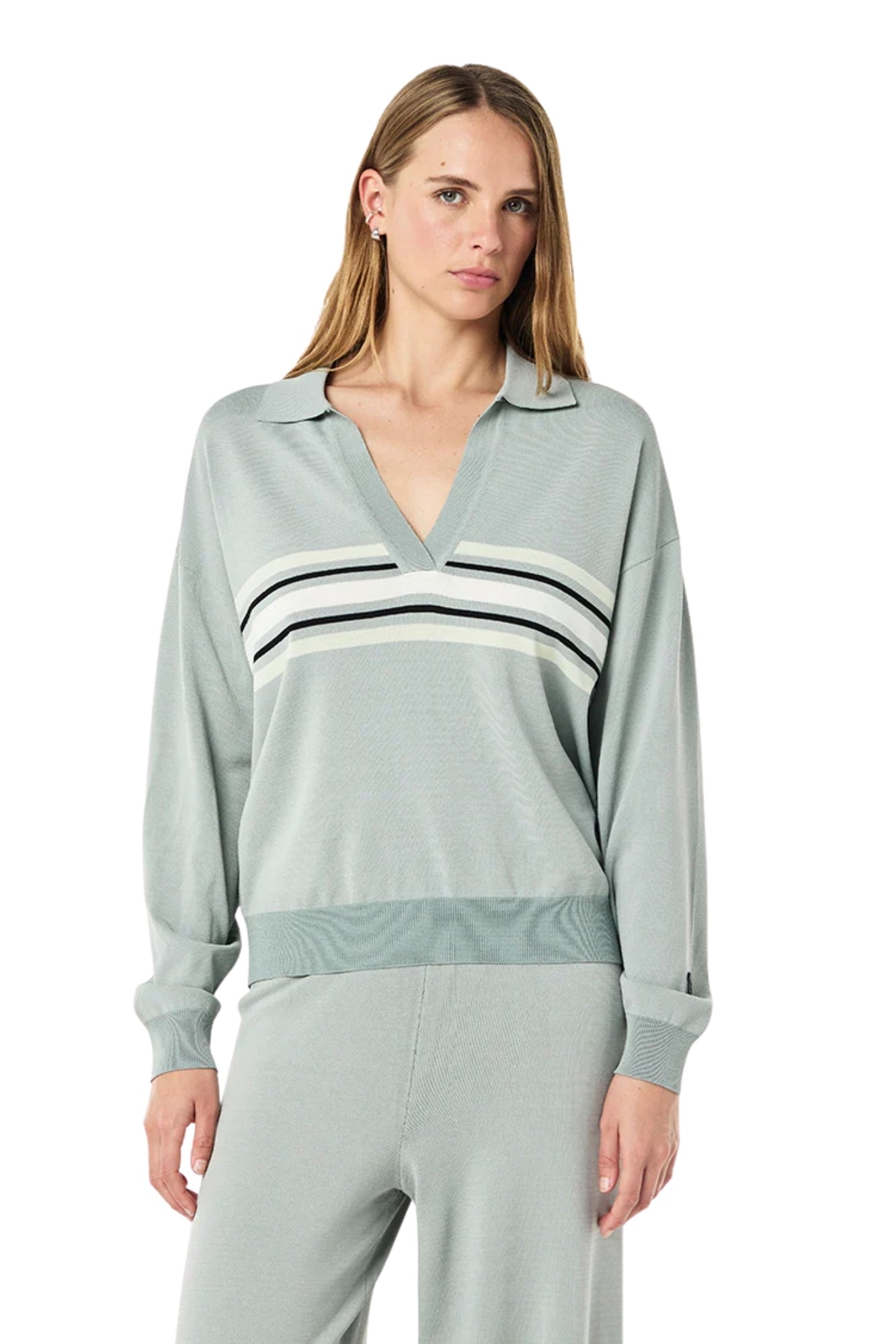 RETREAT COLLAR KNIT STEEL