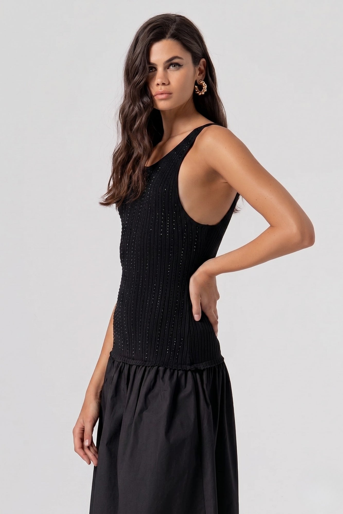 LONG DRESS REGULAR FIT IN BLACK