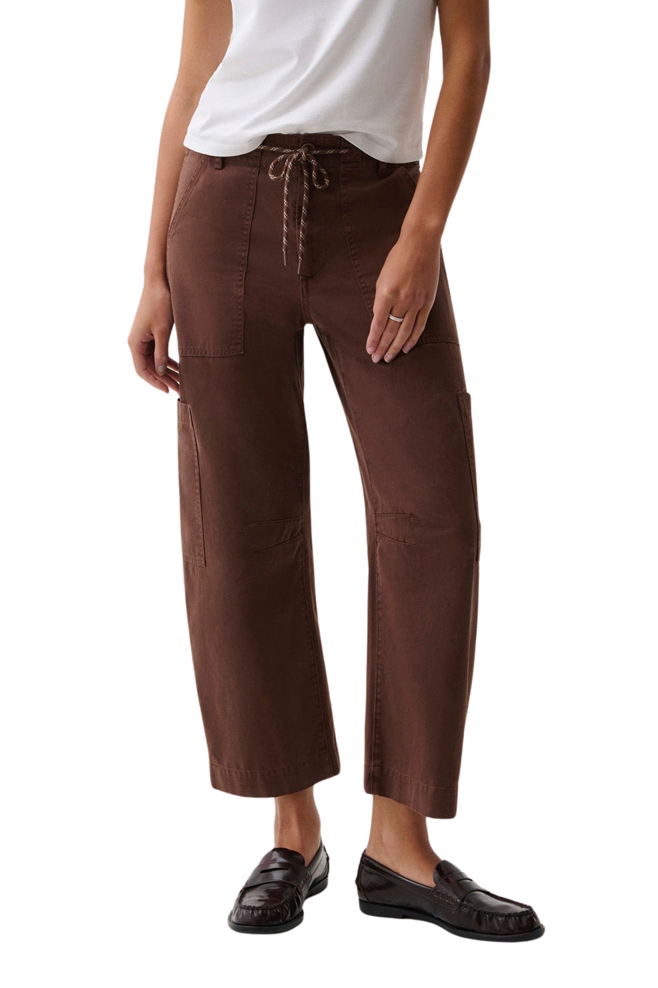 SABRINA CURVED UTILITY PANTS IN LINDT