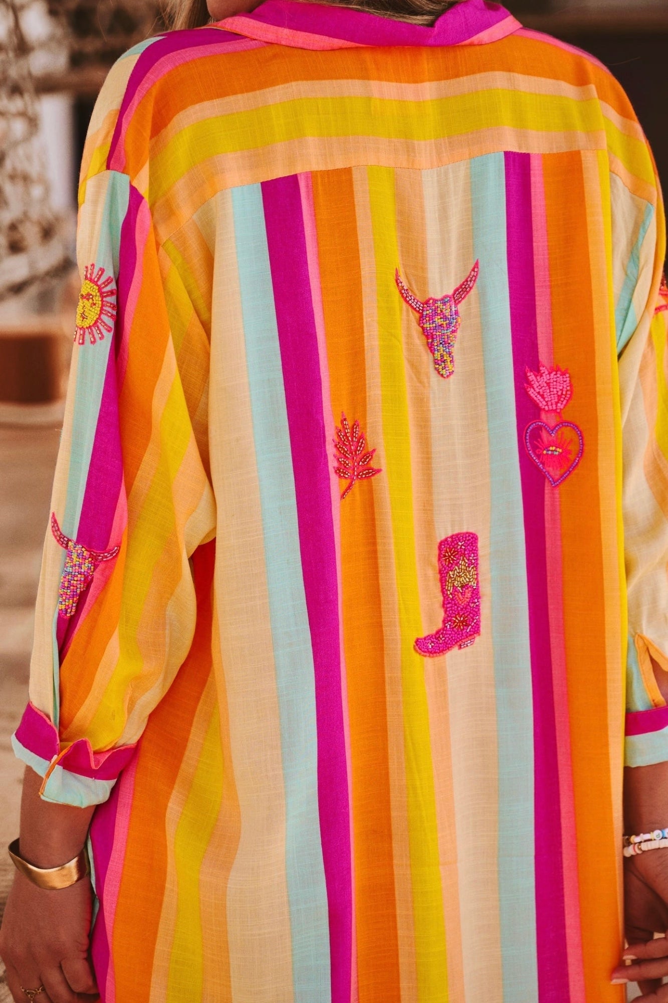 MICHA BEADS PURPLE ROBES