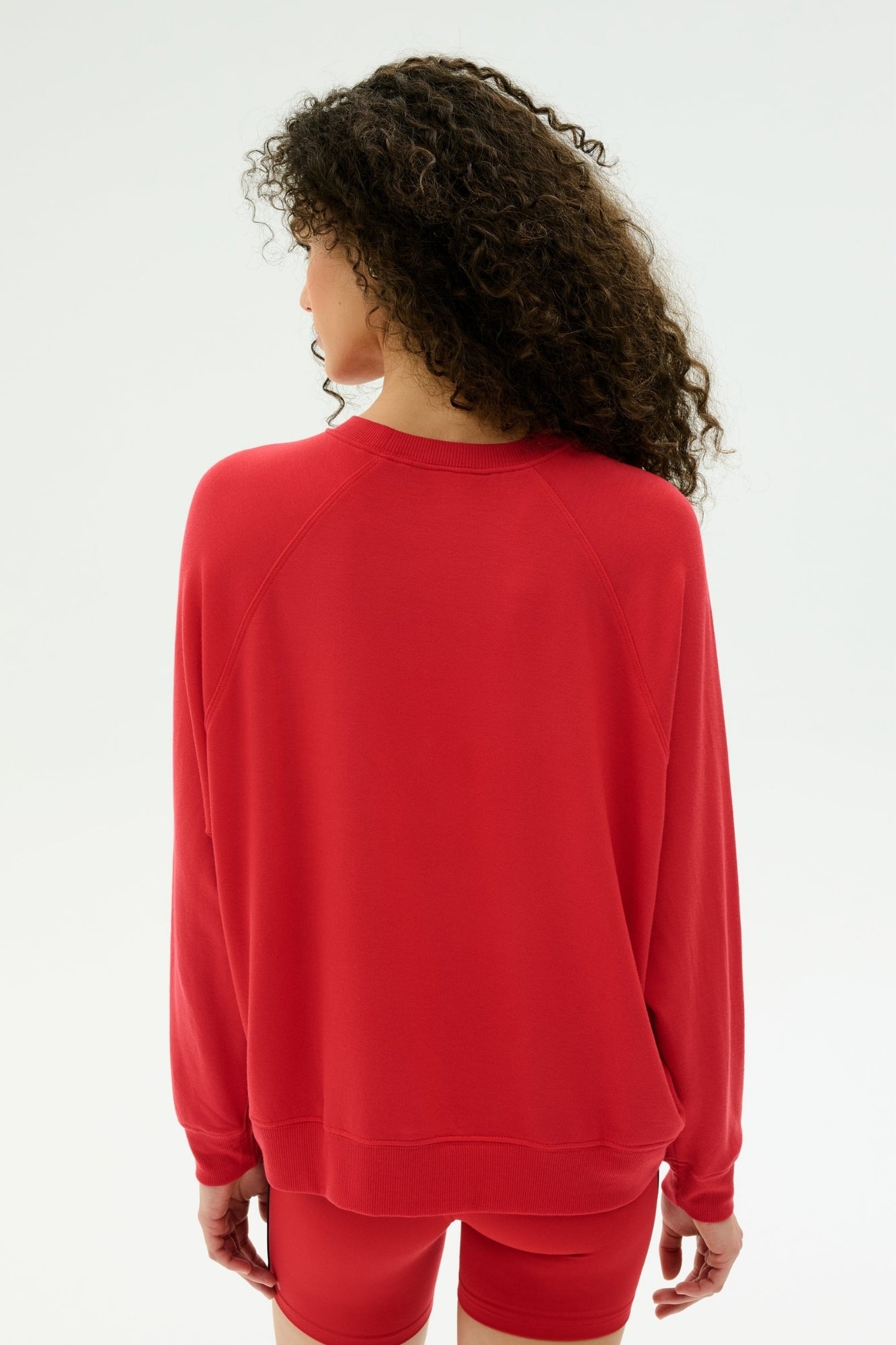 ANDIE OVERSIZED FLEECE PIRATE RED SWEATSHIRT