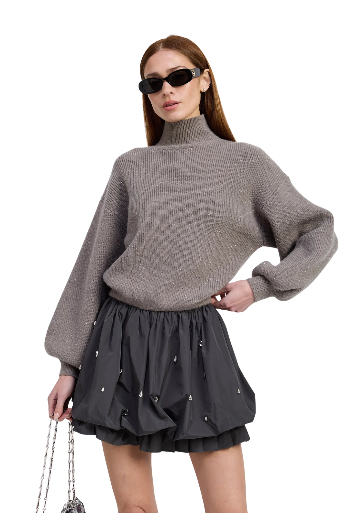 FLORENTINA GRAY MINI DRESS