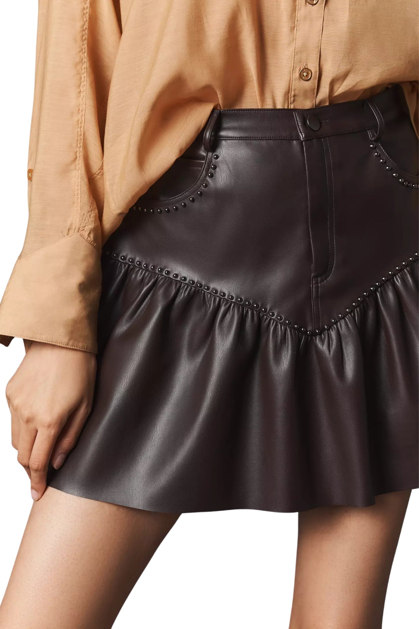 PIPPI FAUX LEATHER MINI SKIRT