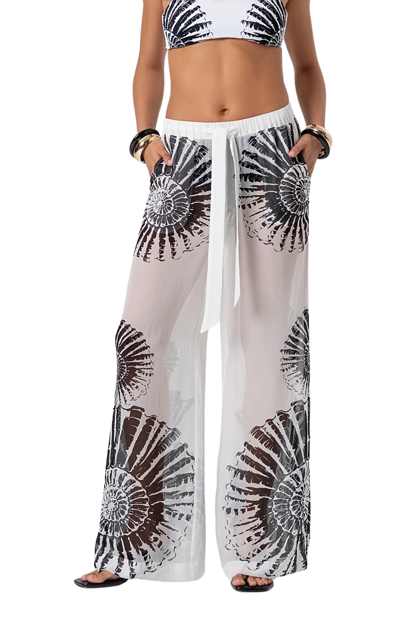 PALAZZO PANT FLARE IN WHITE