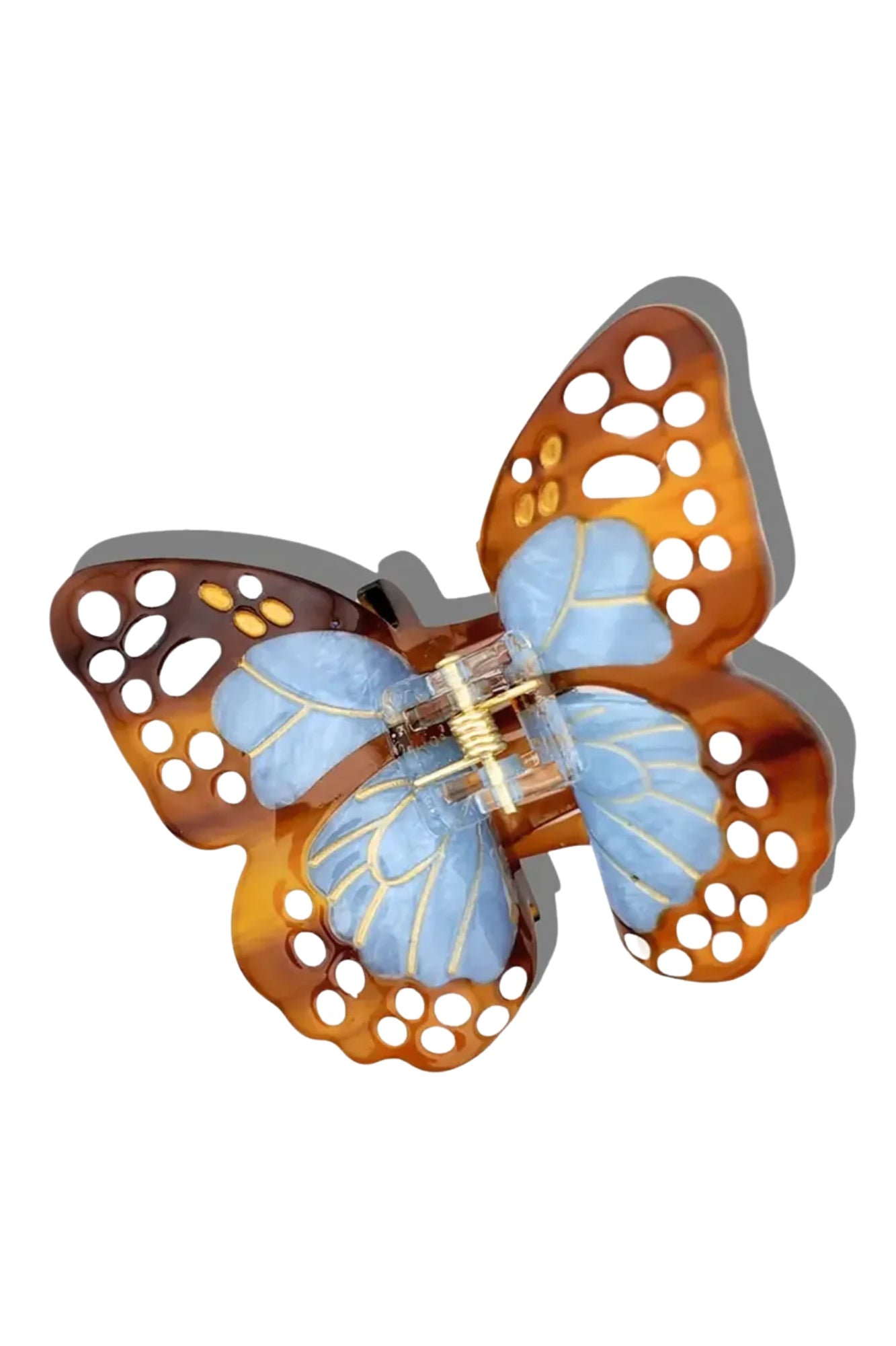 HAND PAINTED BOHO MONARCH CLAW HAIR CLIP