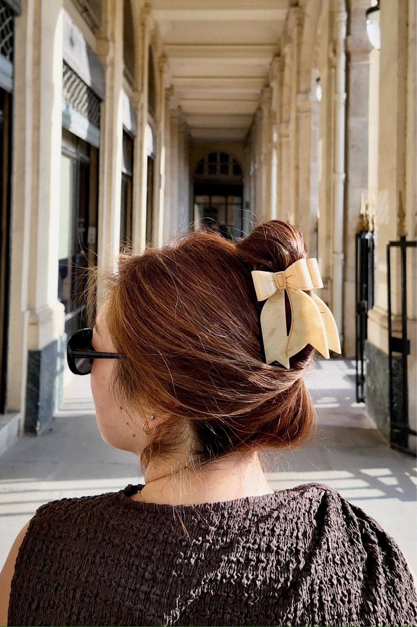 HAND PANITED BOW CLAW HAIR CLIP