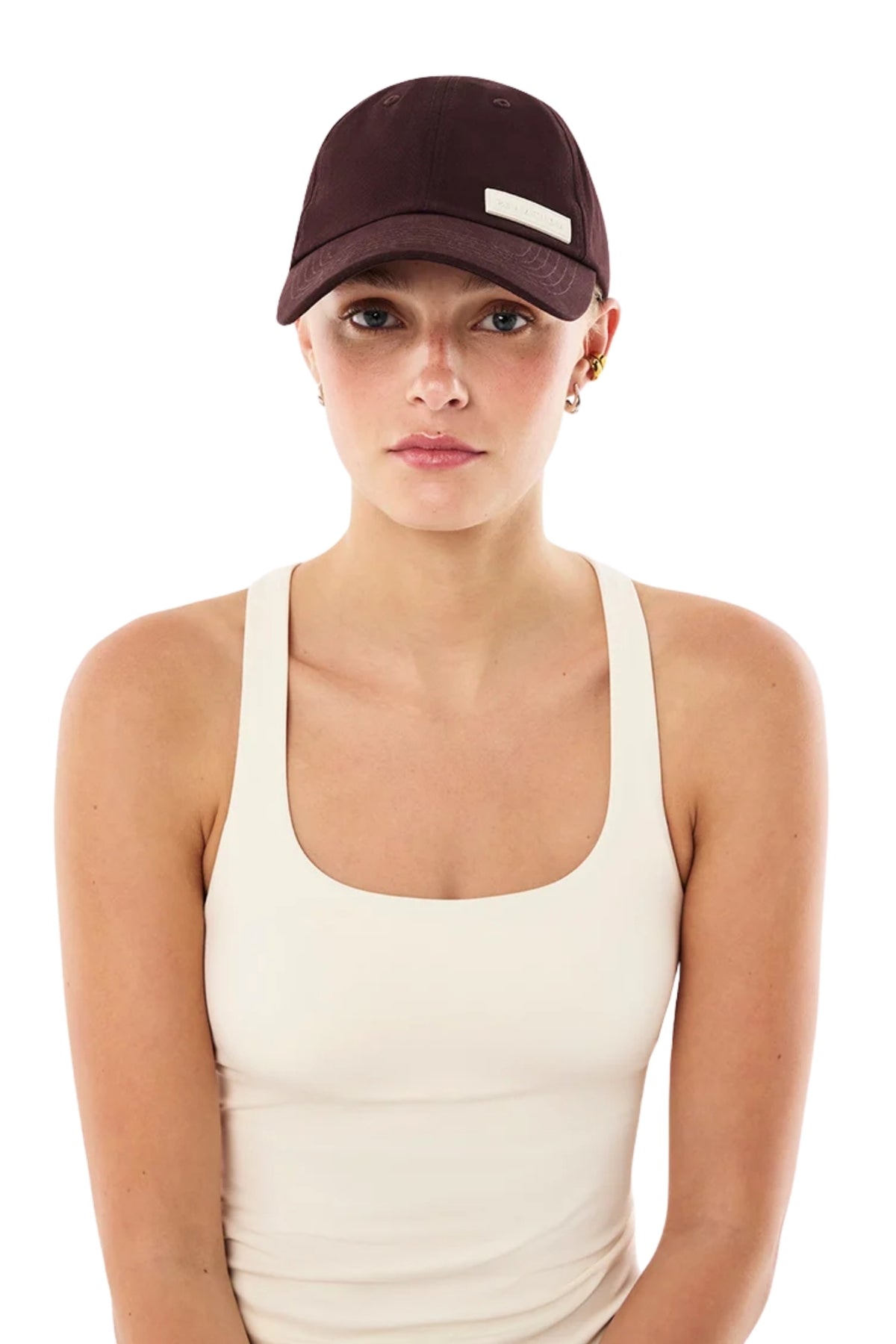 LOGO CAP IN DARK PLUM