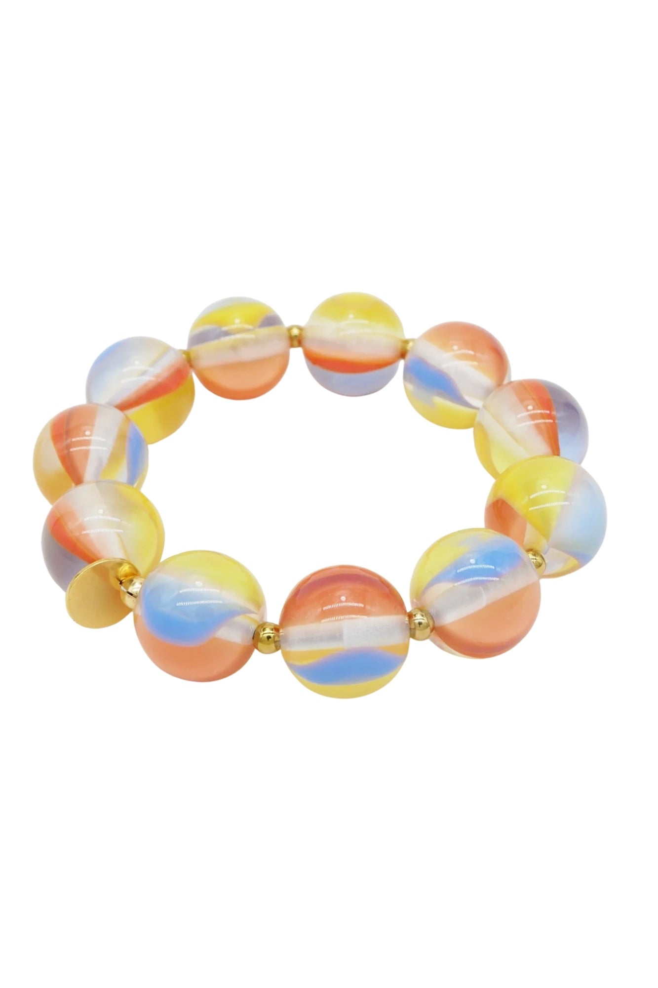 BICHOU ROUNDS MULTI ORANGE HAIR TIE