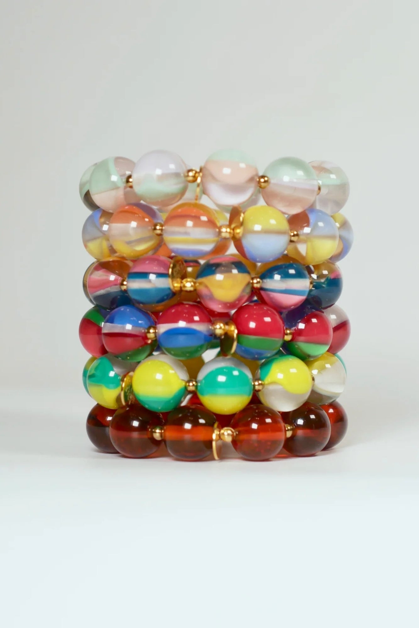 BICHOU ROUNDS MULTI ORANGE HAIR TIE
