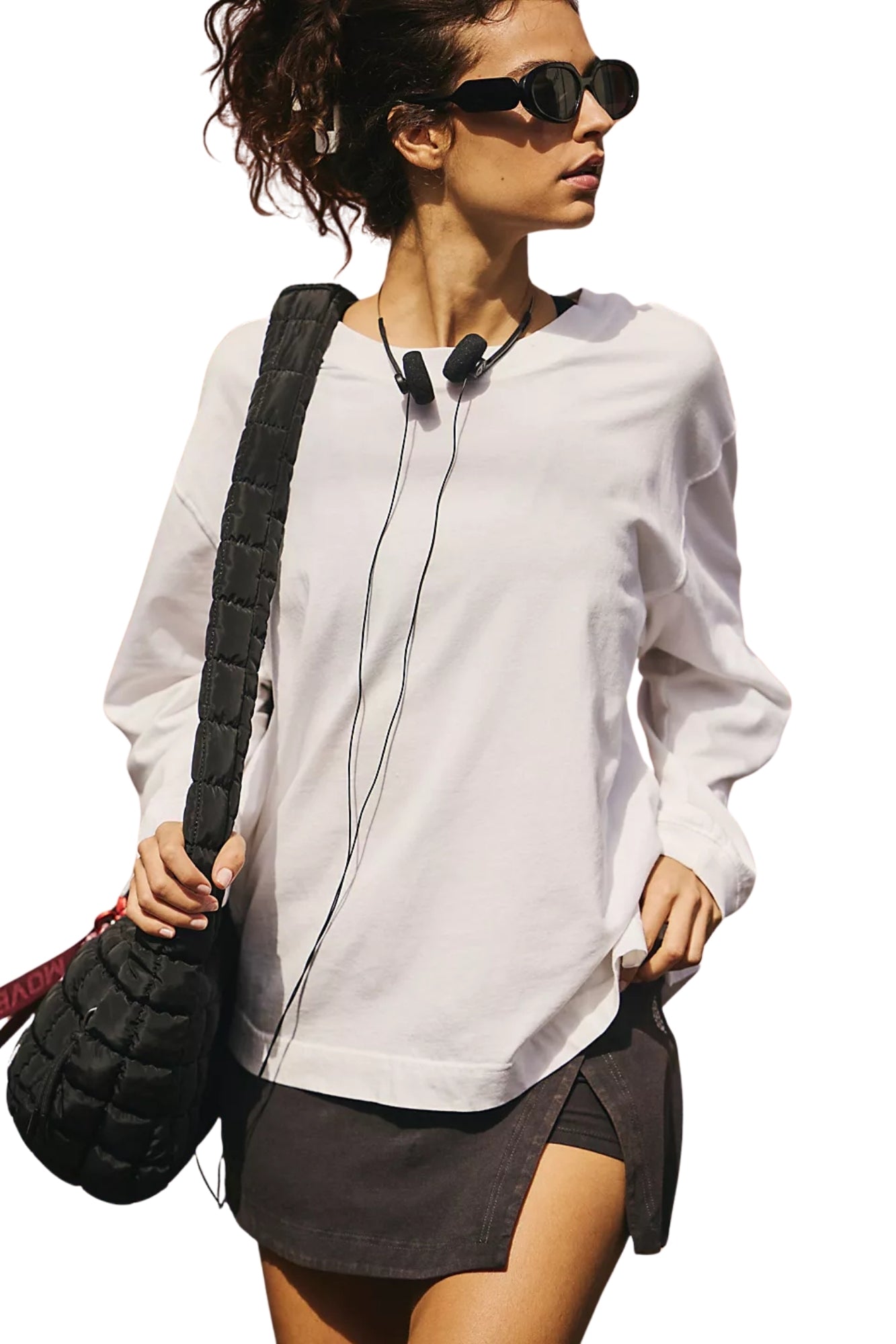 HUSTLE WHITE LAYER TOP