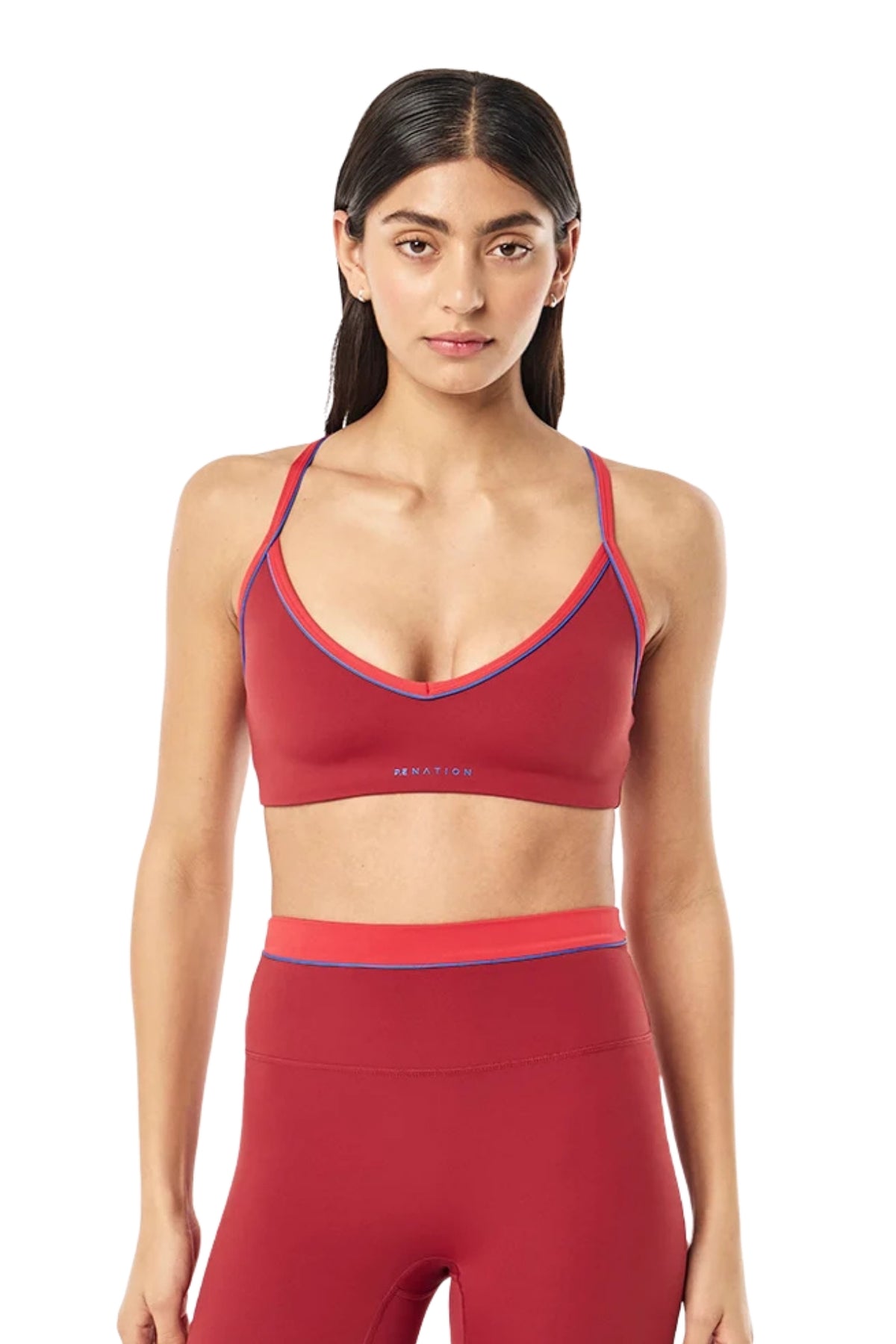 SPECTRUM SPORTS BRA IN CHERRY AND STRAWBERRY