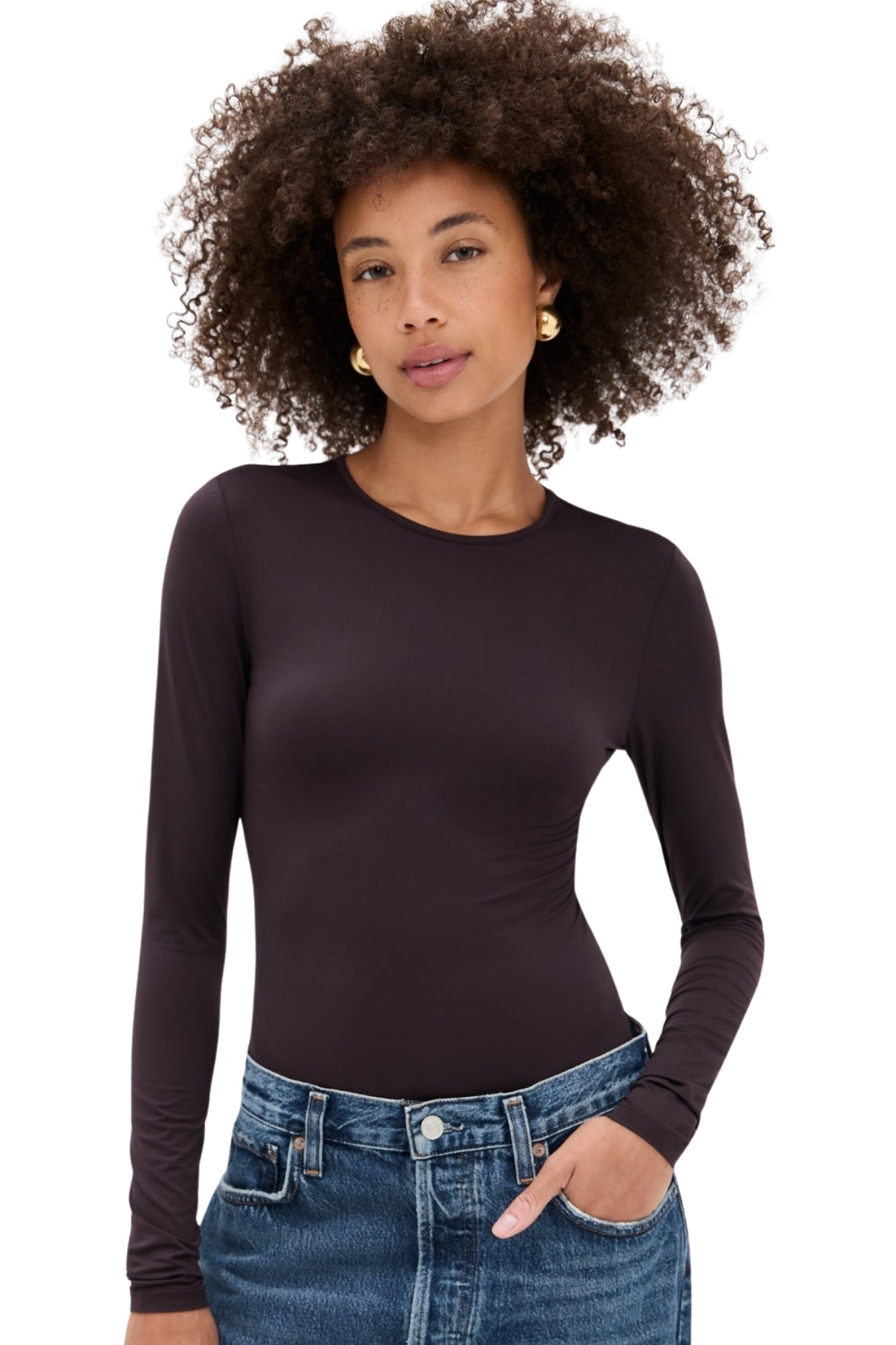 AURA CHOCOLATE LONG SLEEVE BODYSUIT