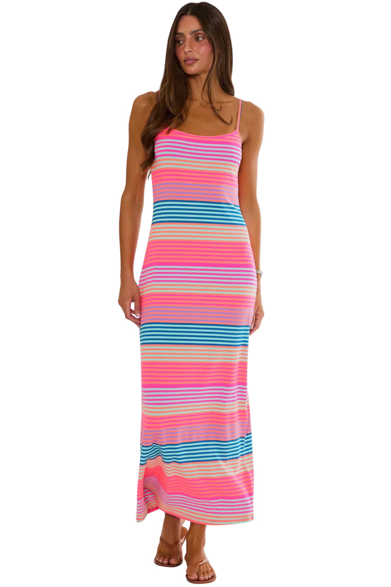 MALIE DRESS VIBRANT VOLLEY STRIPE