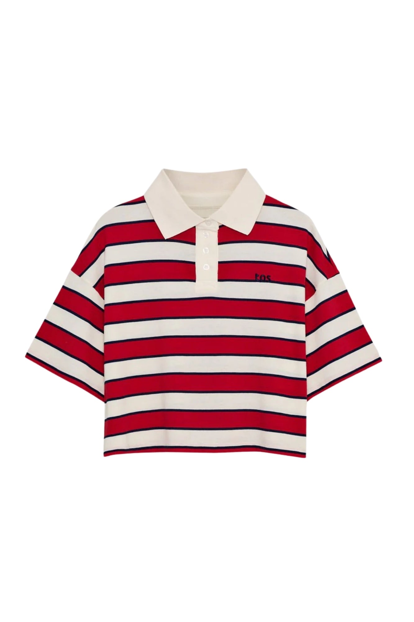 ACACIA POLO TULIP RED AND MIDNIGHT STRIPES
