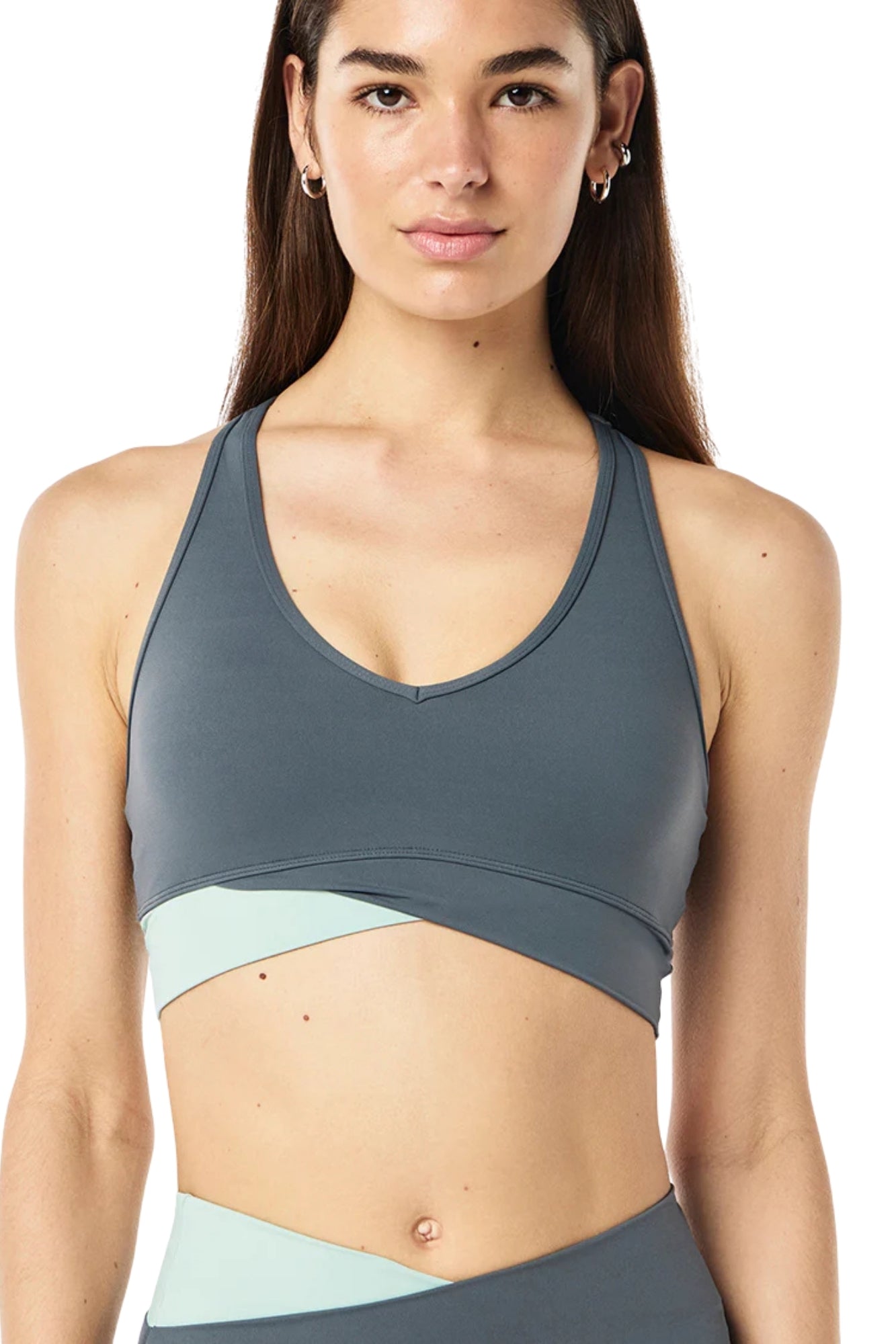 WANDER THUNDER DUSTY MINT SPORTS BRA