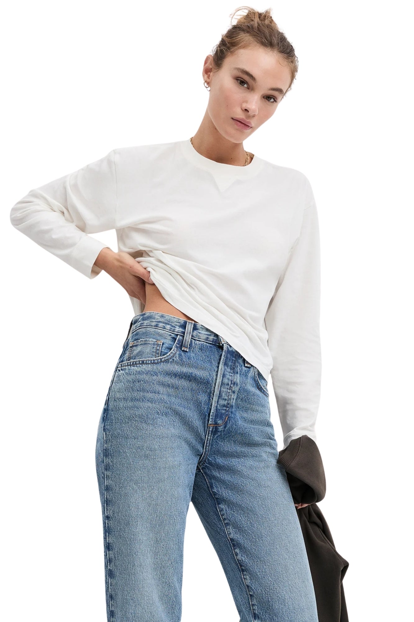 THE EVERYDAY LONG SLEEVE WHITE TEE