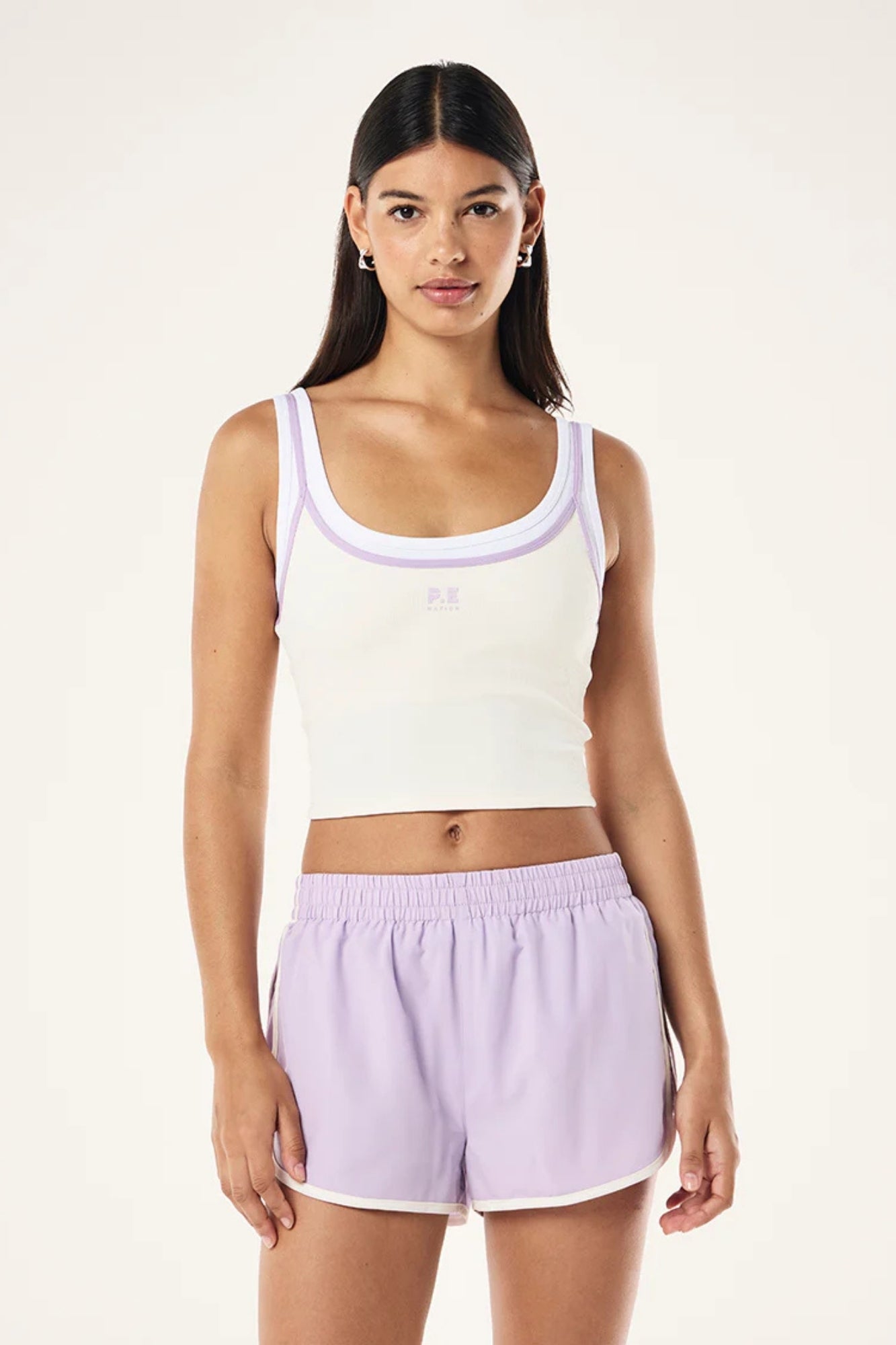 FORWARD TANK IN WHISPER WHITE AND VIOLET CRUSH