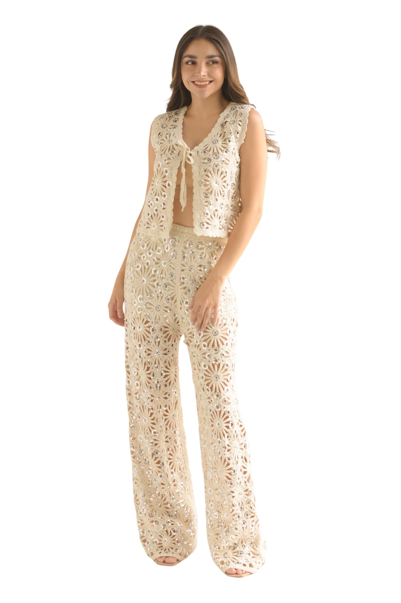 BEIGE CROCHET SET