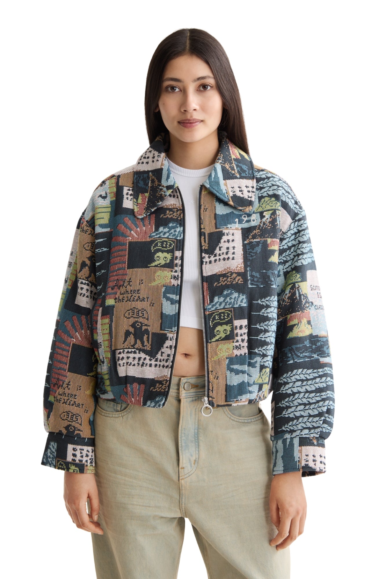 COLLAGE JACQUARD ART DEPT COLLAGE JACKET