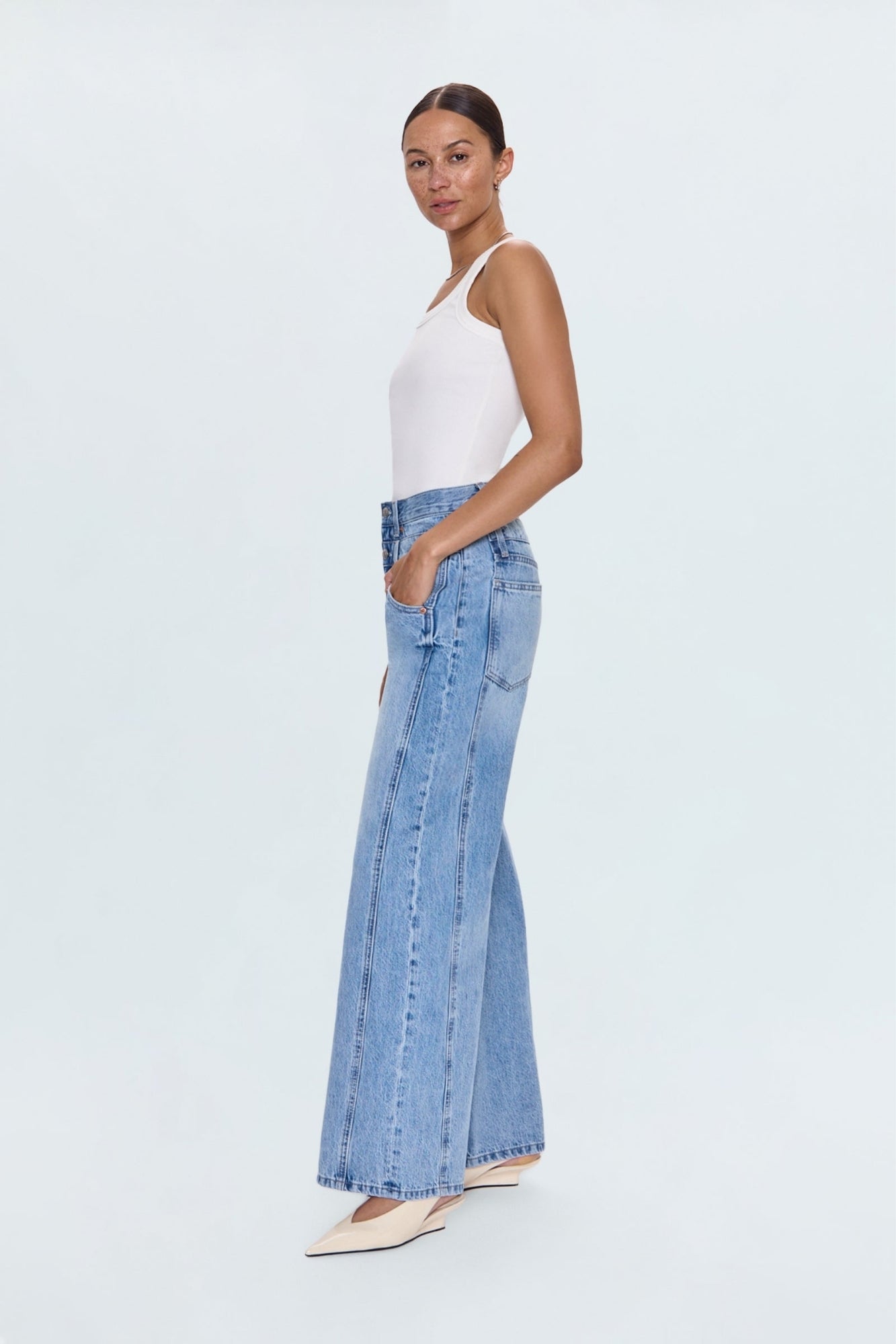 CALEB HIGH RISE RELAXED STACKED WAIST