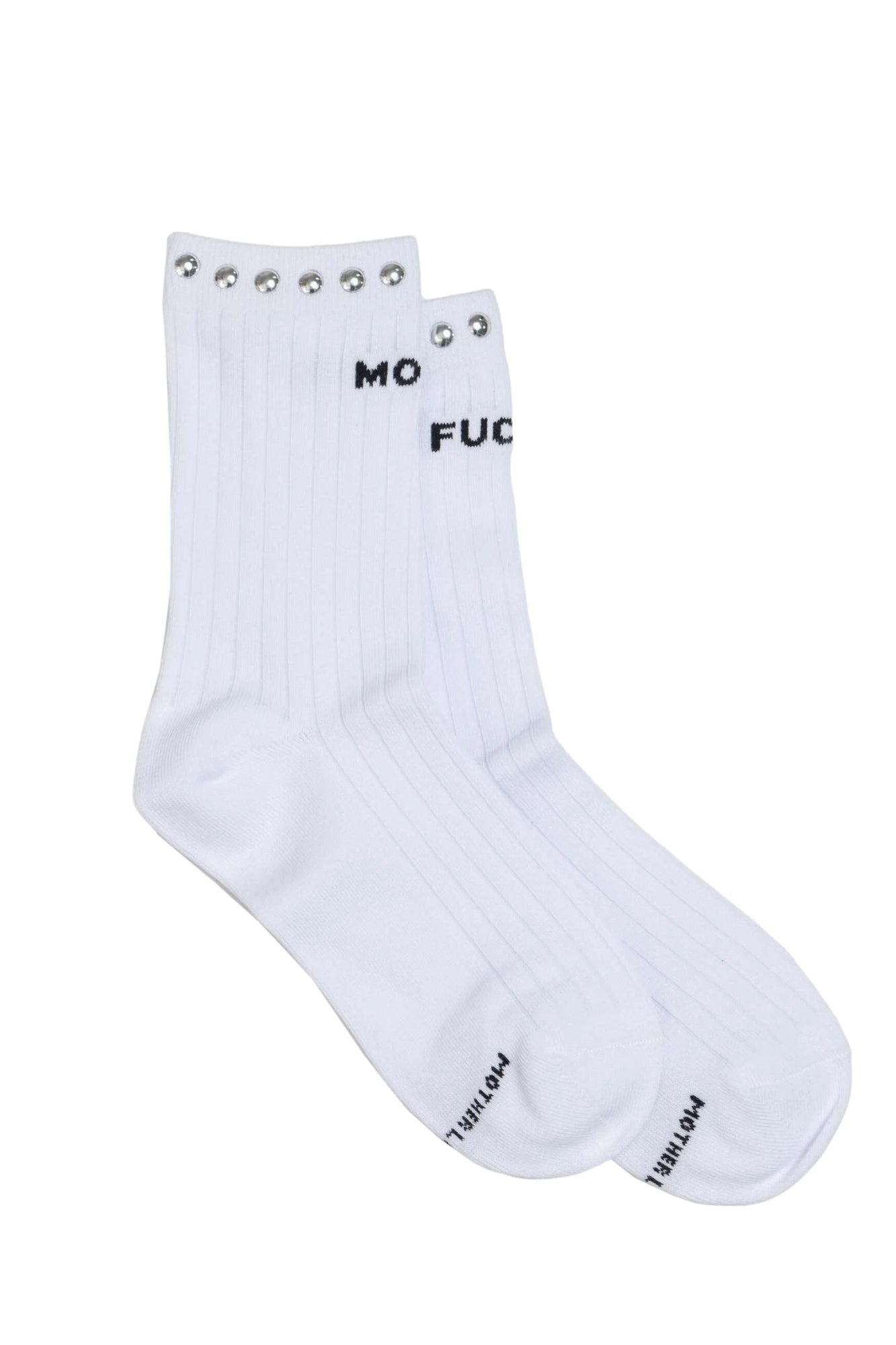 THE HALF STEP WHITE STUDDED SOCK