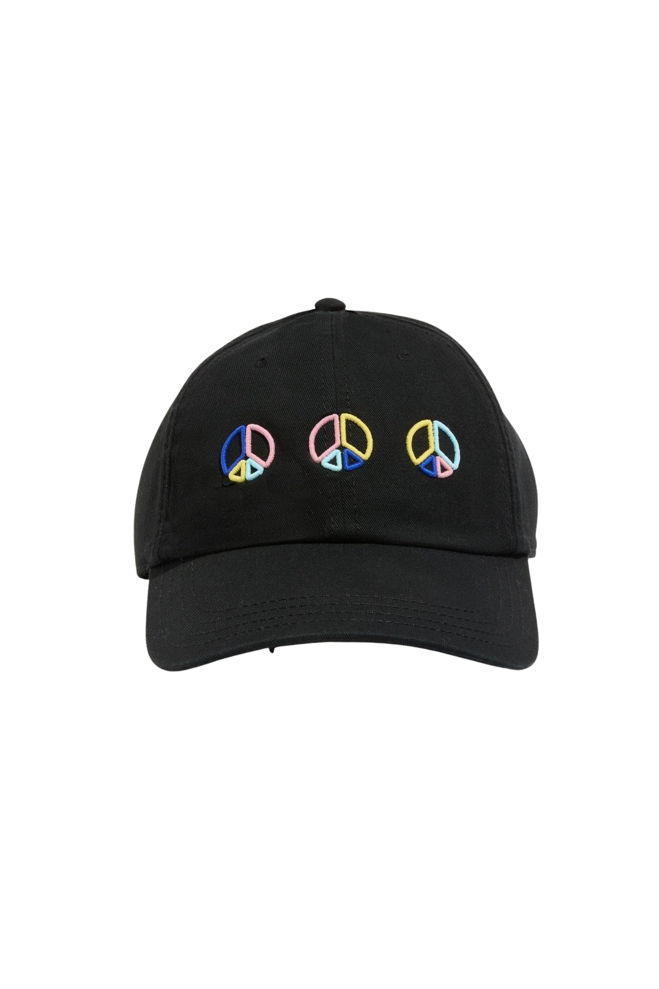 PEACE EMBLEM DAD BLACK HAT