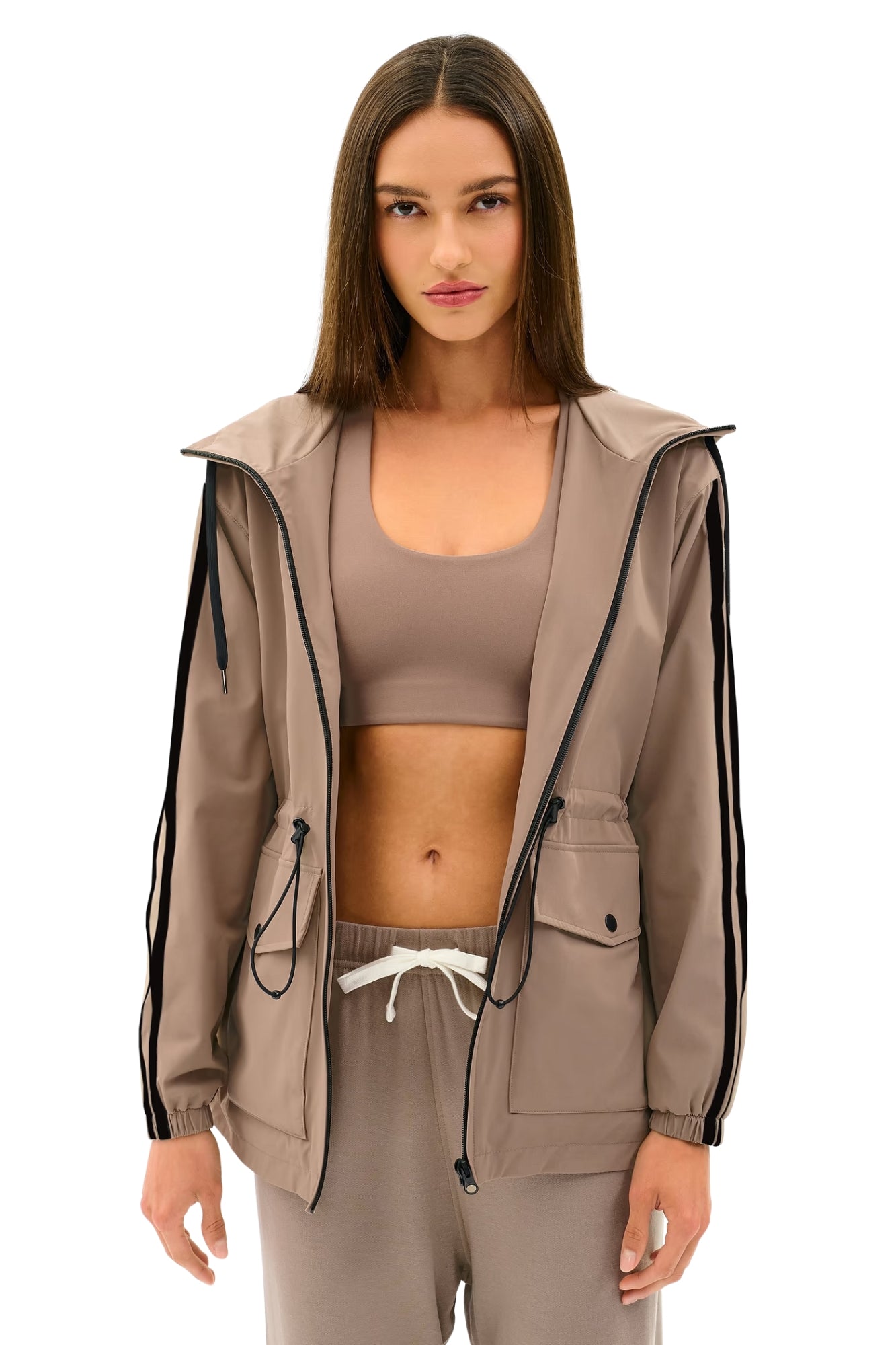 REGGIE WATER REPELLENT LATTE AND BLACK JACKET