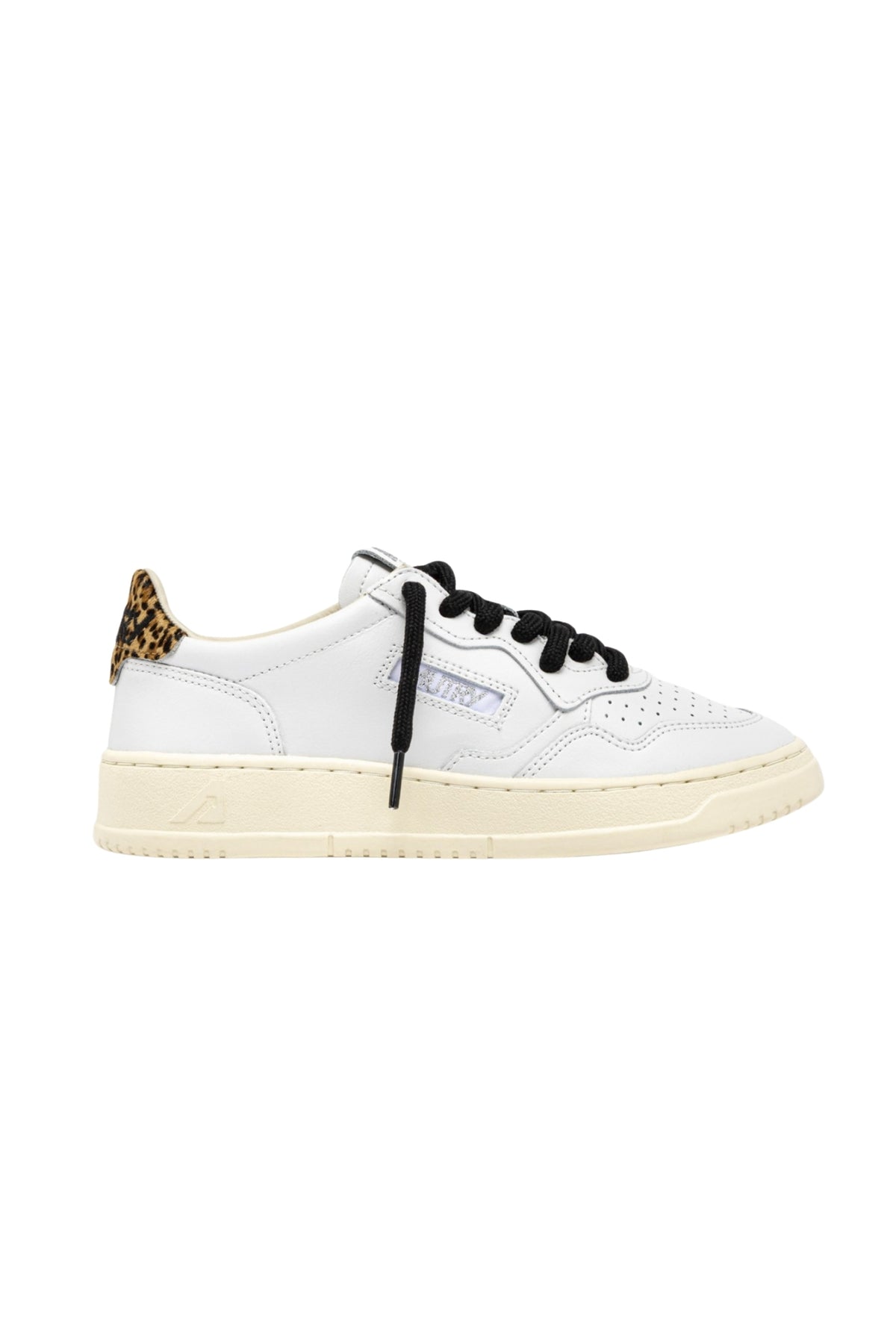 MEDALIST LOW SNEAKERS IN LEATHER COLOR WHITE AND LEOPARD